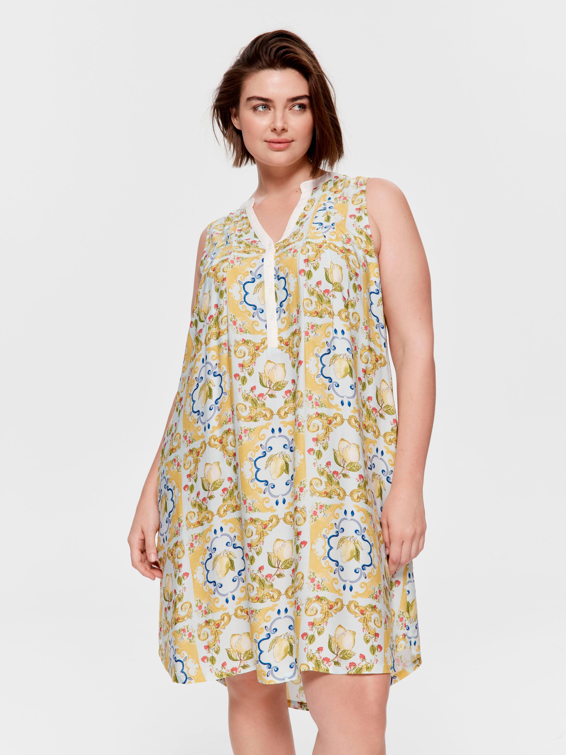 P.A. Plus Lemon Henley Sleeveless Nightie