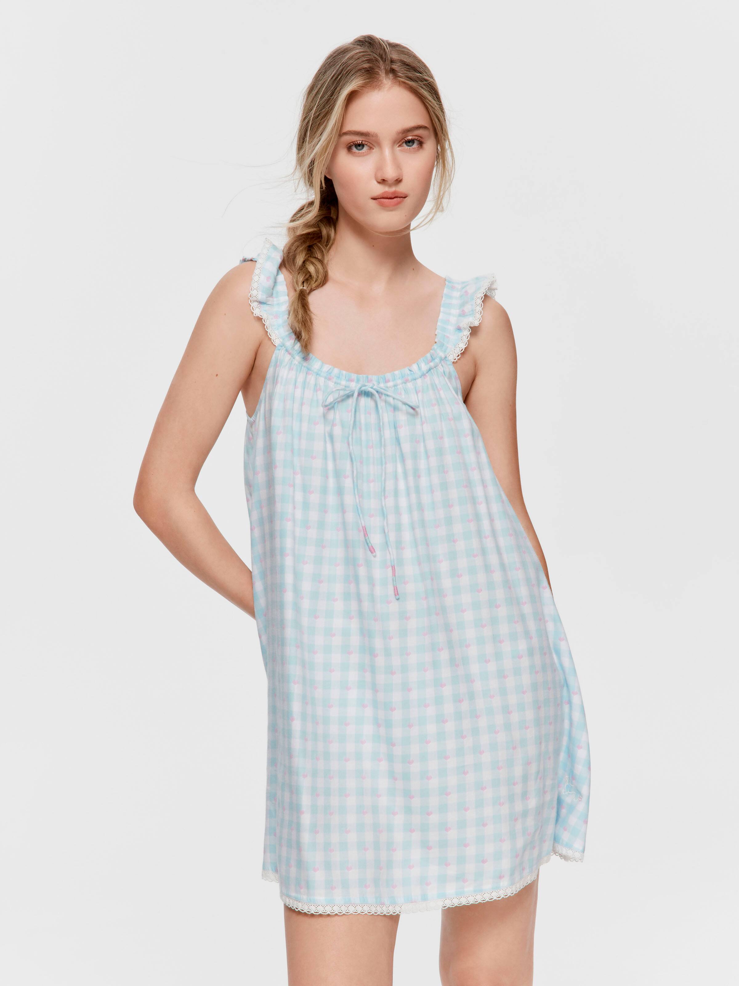 Gingham Flutter Nightie