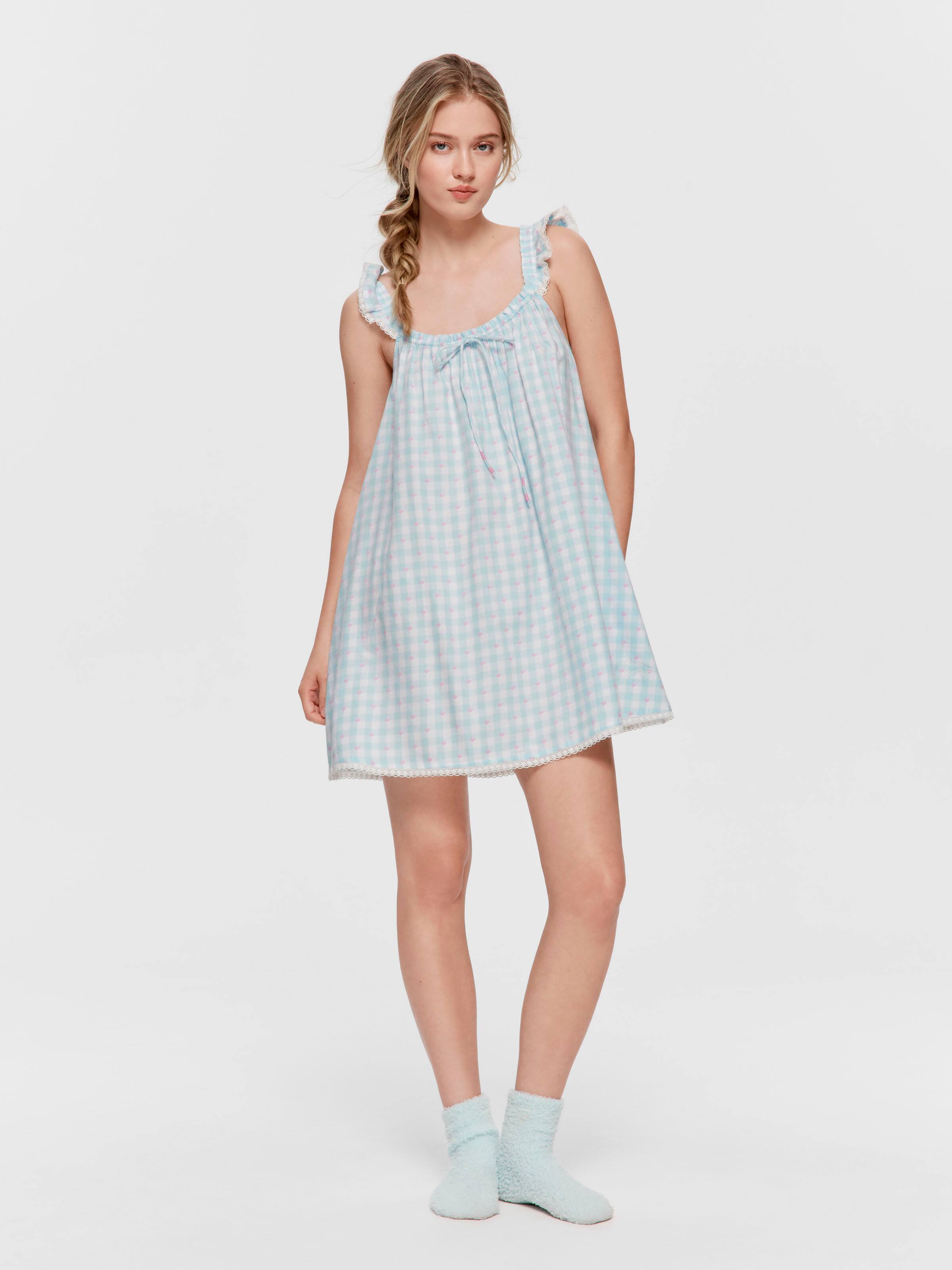 Gingham Flutter Nightie