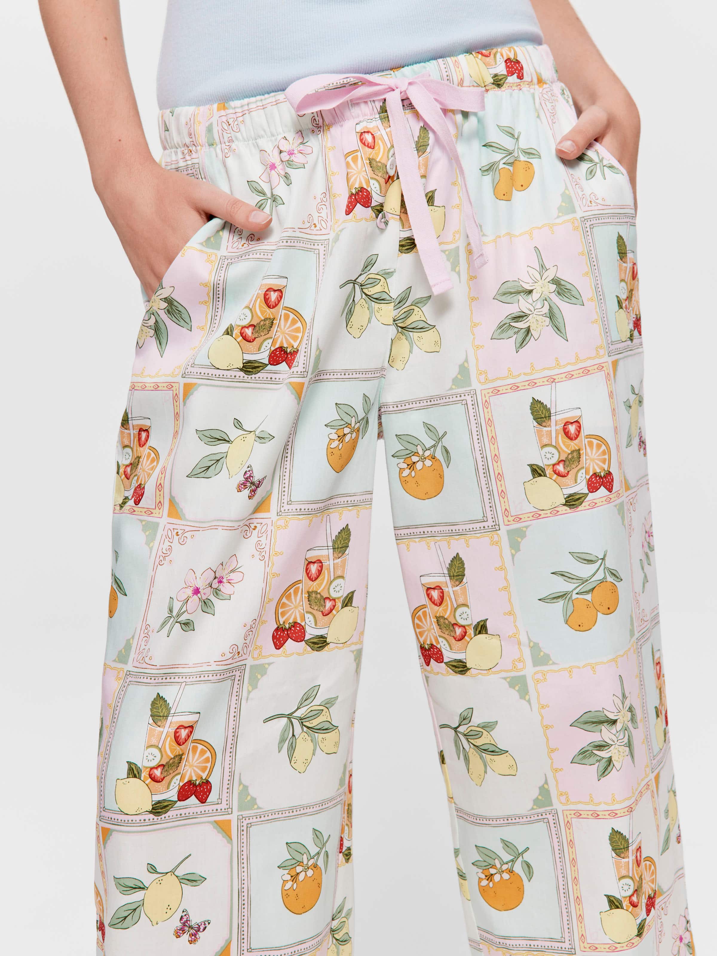 Summer Garden Tile 100% Cotton Classic Pj Pant