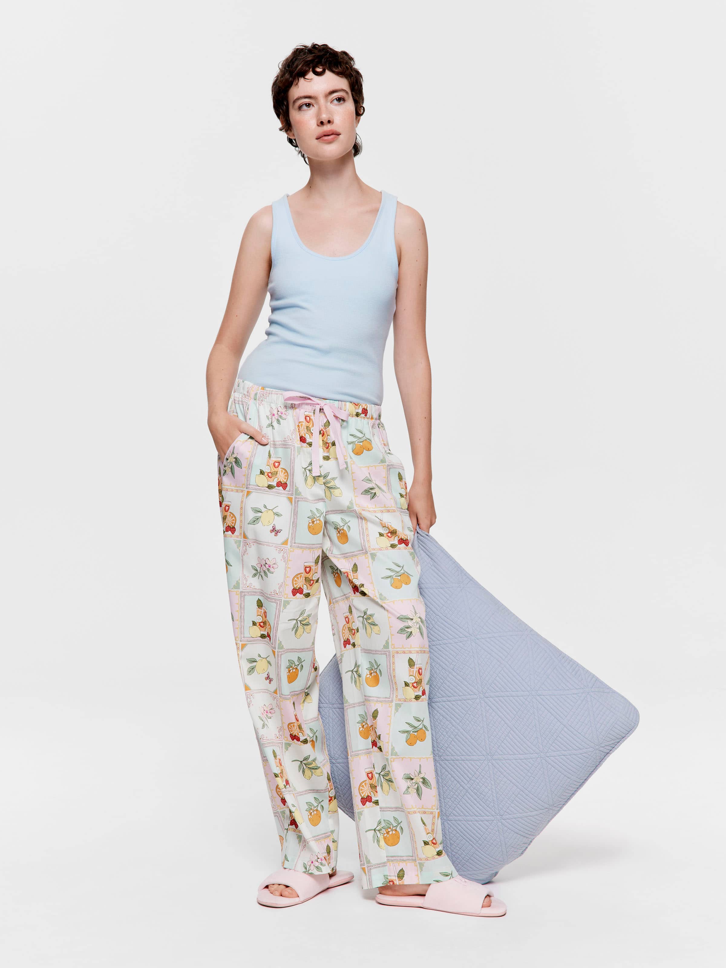 Summer Garden Tile 100% Cotton Classic Pj Pant