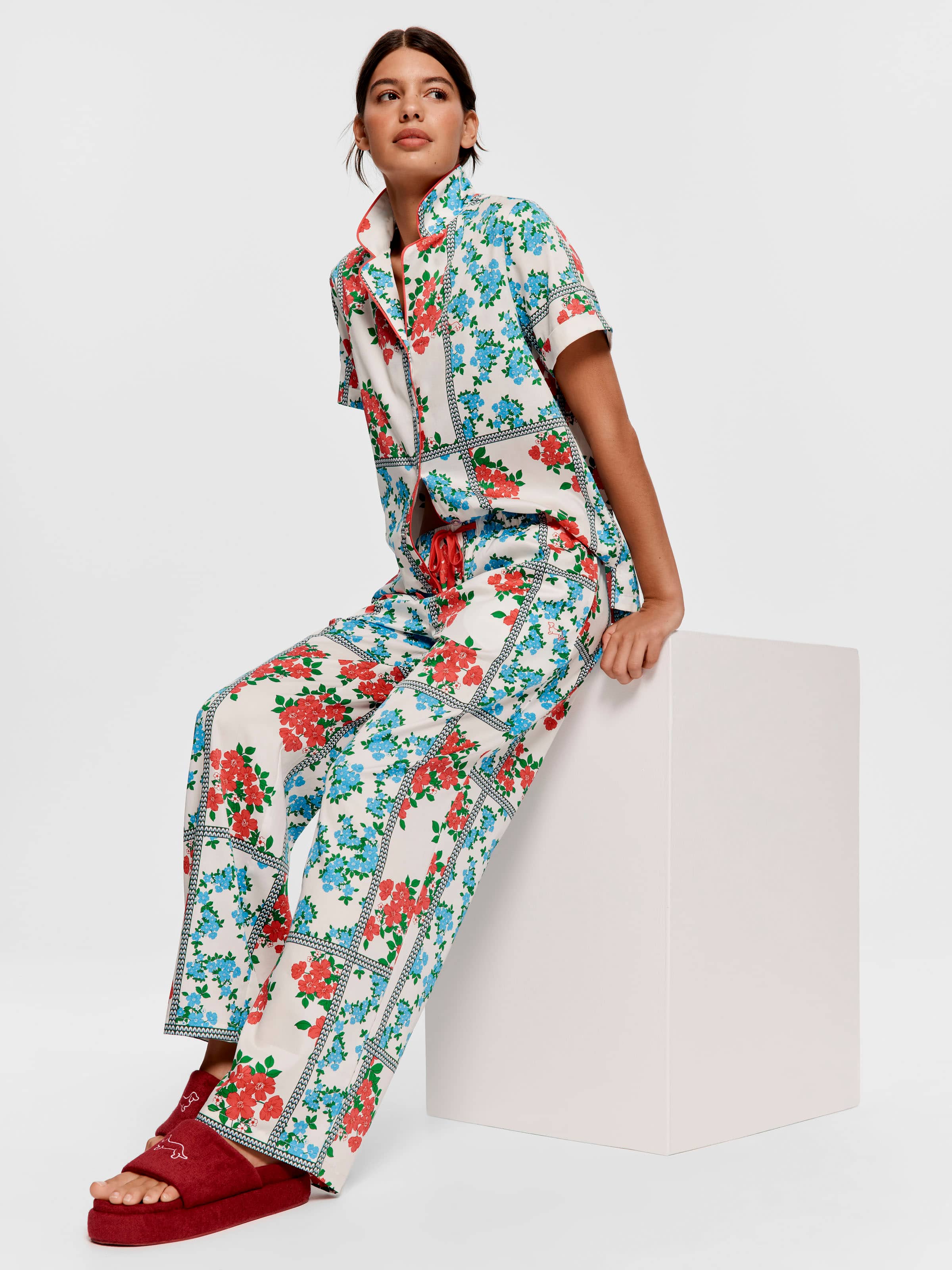 Garden Floral Tile 100% Cotton Classic Pj Pant