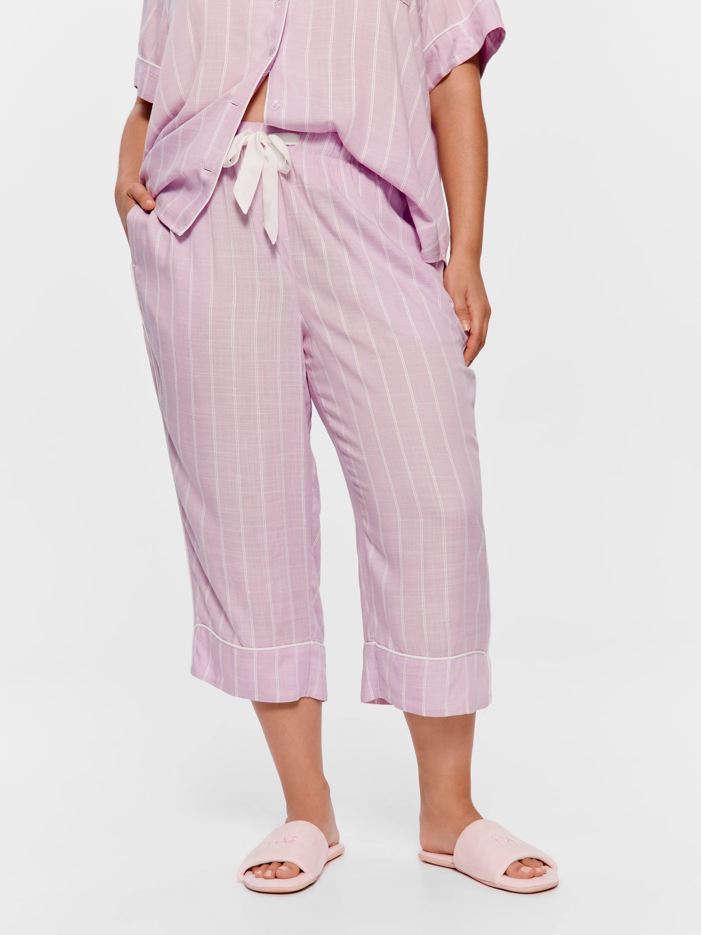 P.A. Plus Lavender Textured Viscose 3/4 Pj Pant