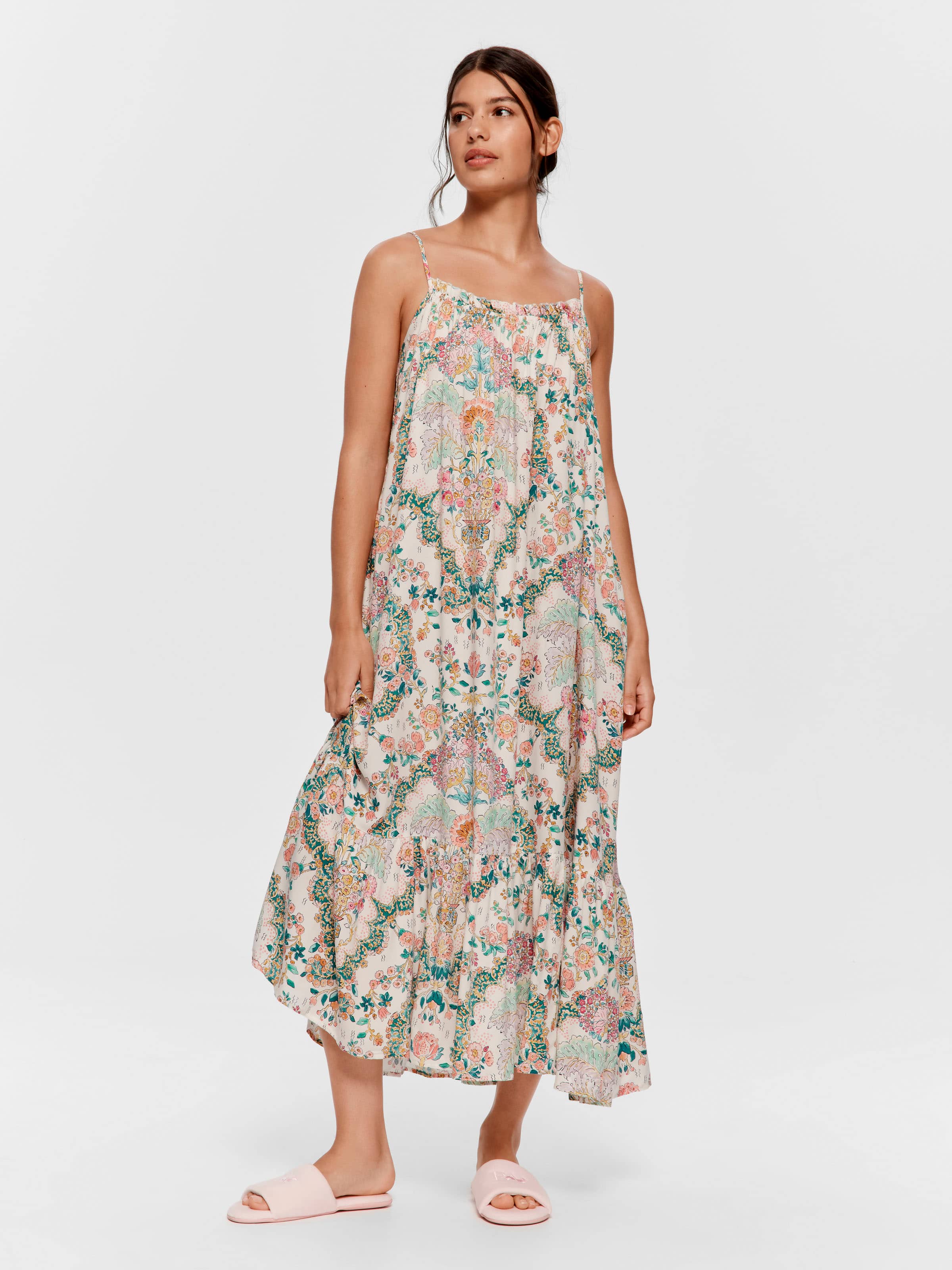 Summer Floral Long Fashion Nightie
