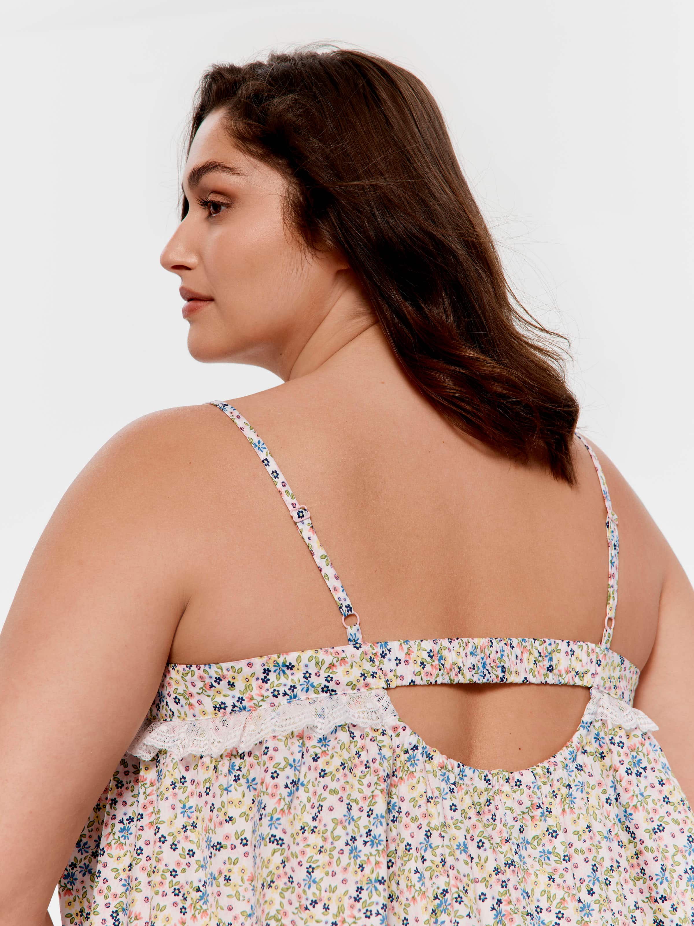 P.A. Plus Ditsy Floral 100% Cotton Fashion Nightie