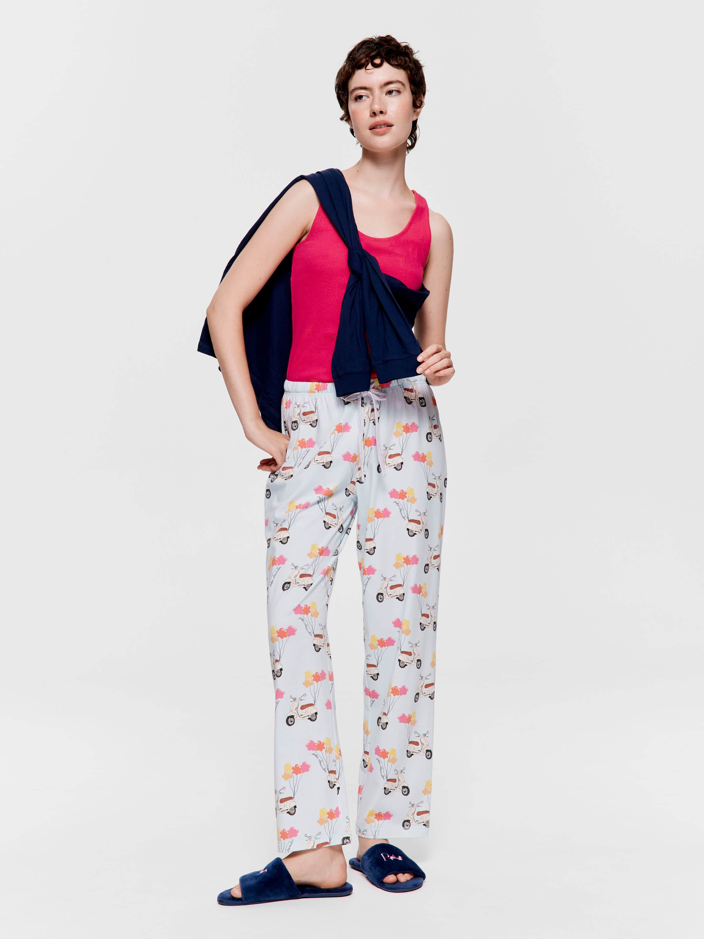 Moped Balloons Straight Leg Pj Pant