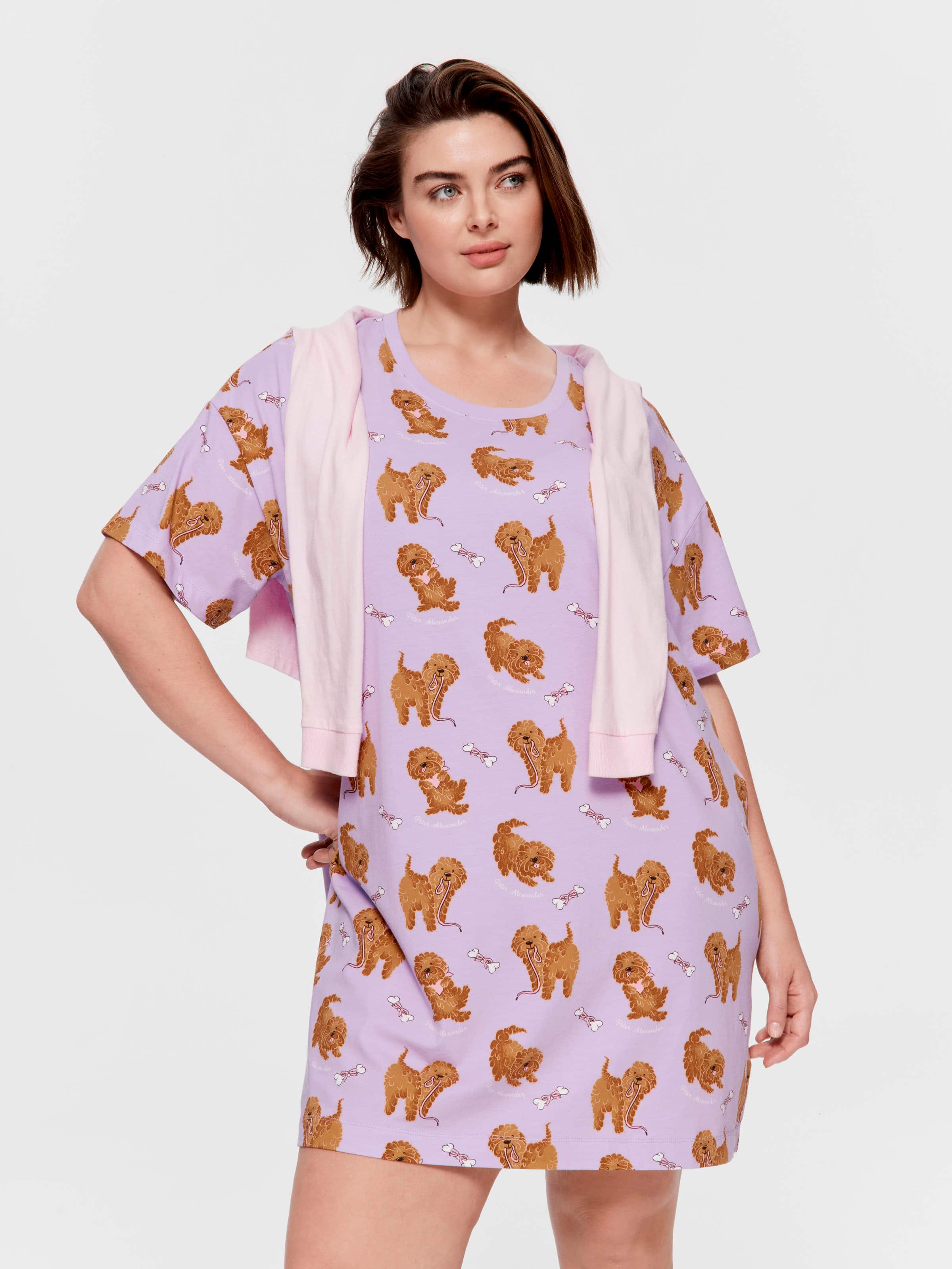 P.A. Plus Lilac Cavoodle Sleep Tee