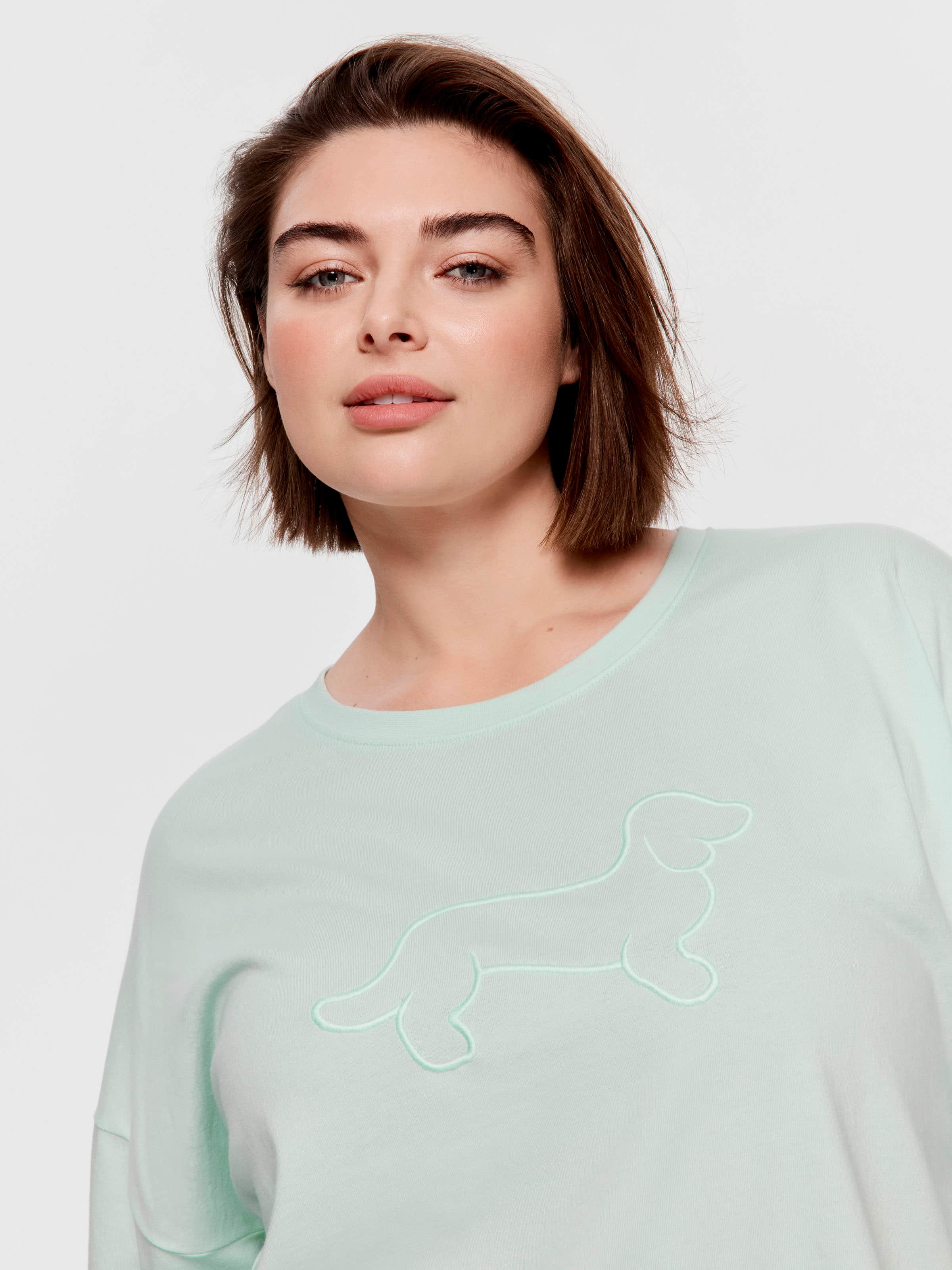 P.A. Plus Mint Penny Long Sleeve Top