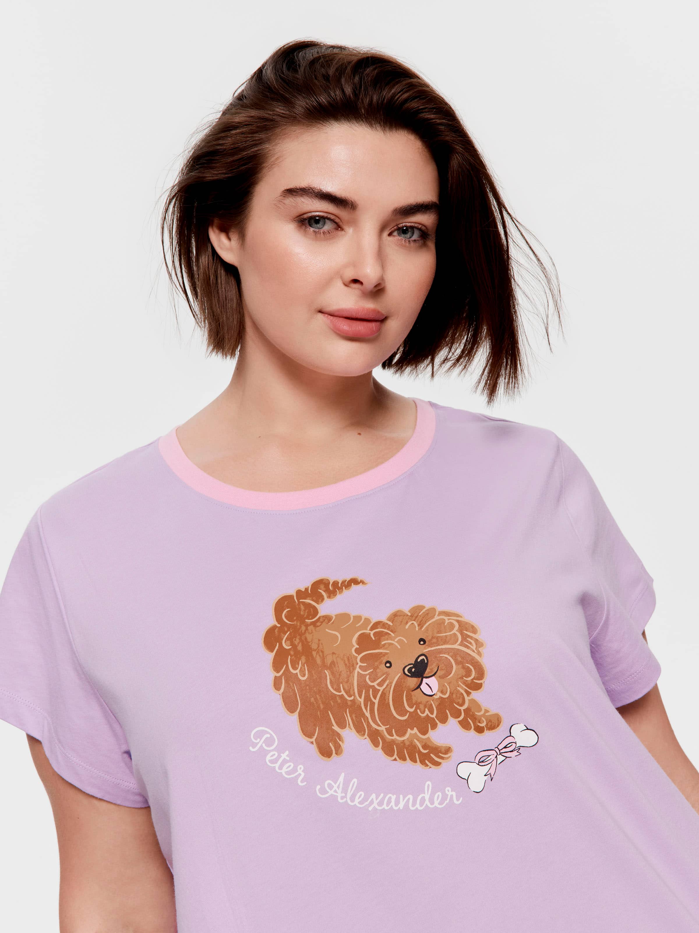 P.A. Plus Lilac Cavoodle 100% Cotton Tee