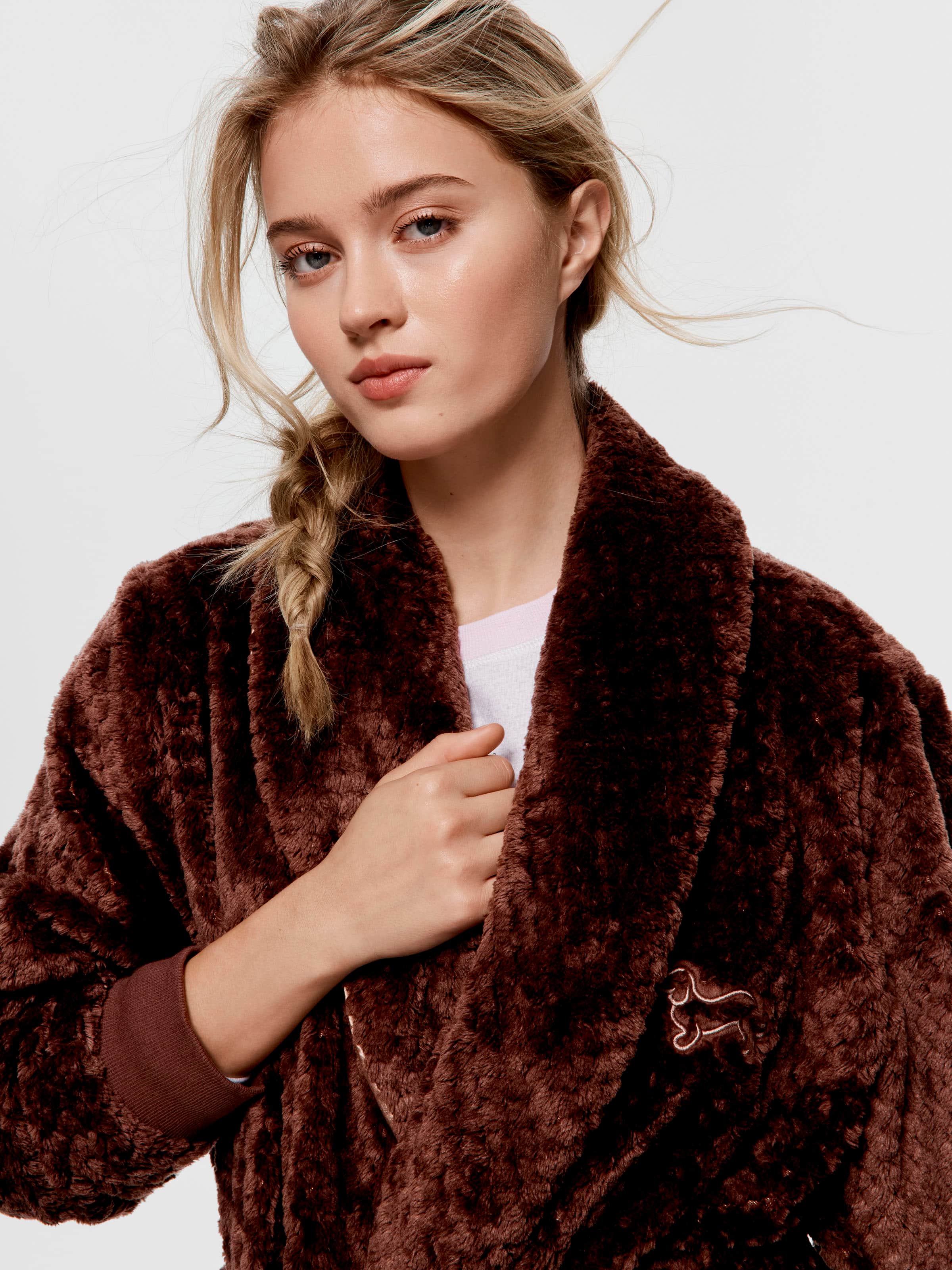 Chocolate Long Jacquard Gown