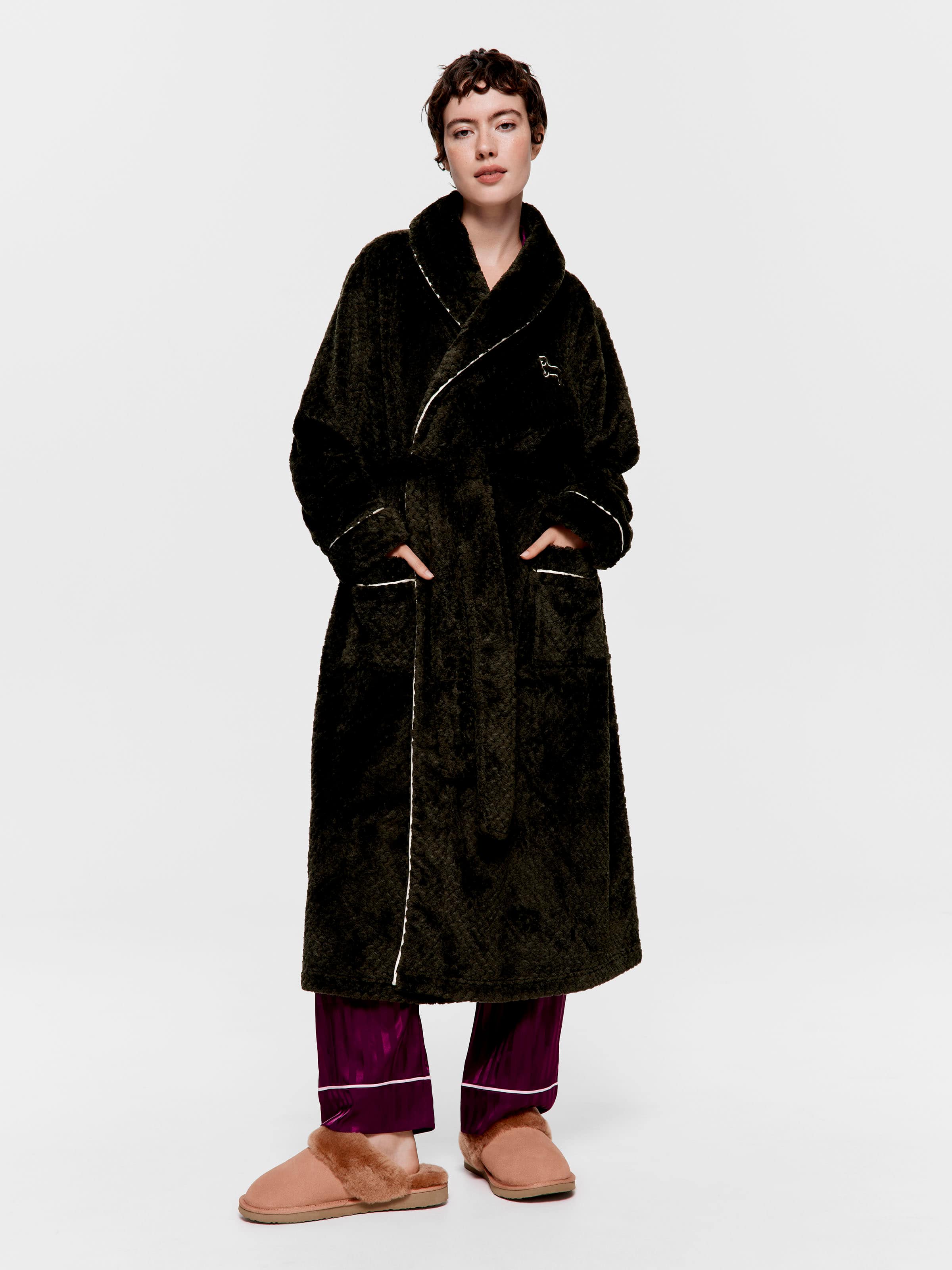 Forest Green Jacquard Gown