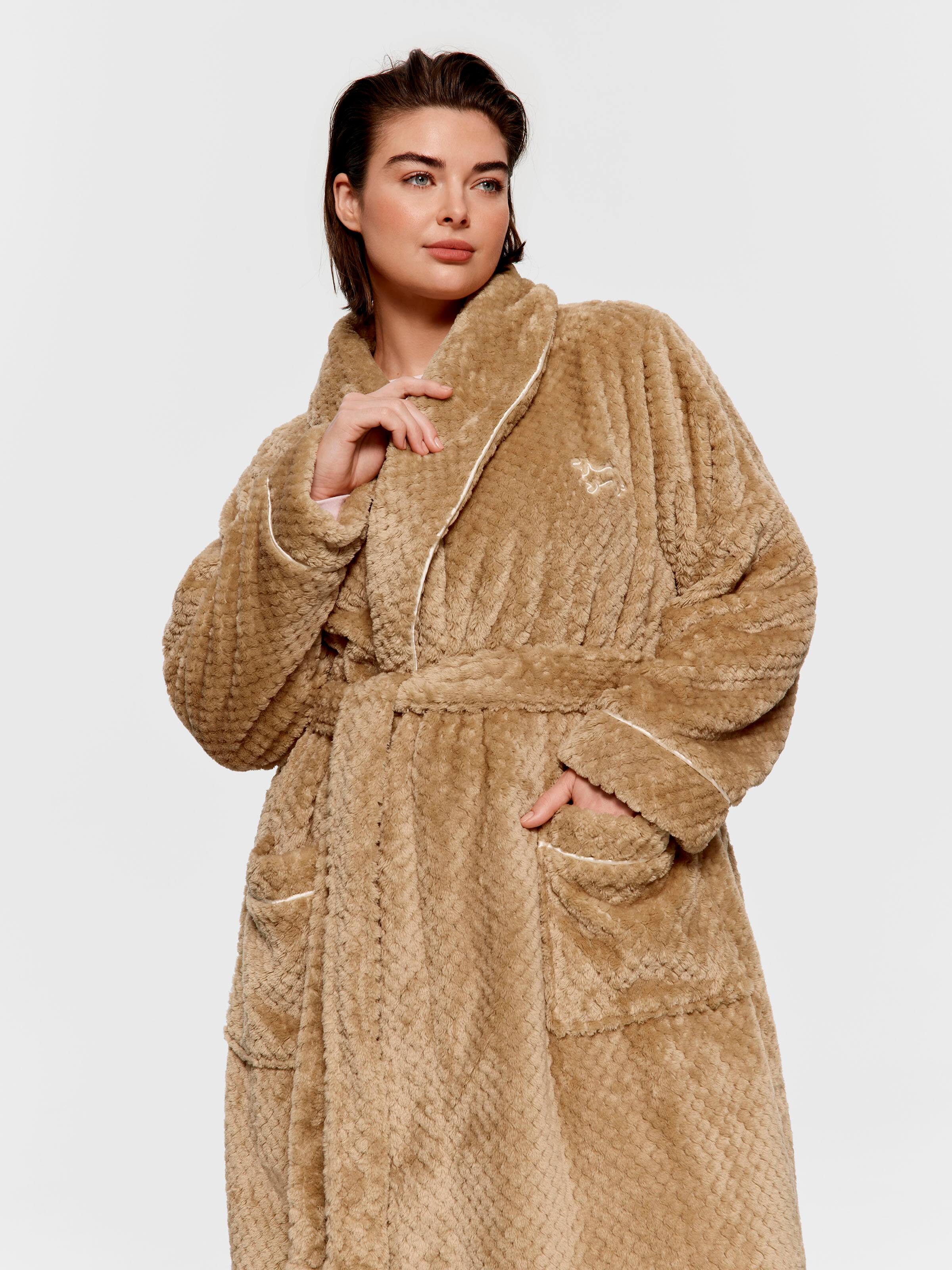 P.A. Plus Caramel Jacquard Gown