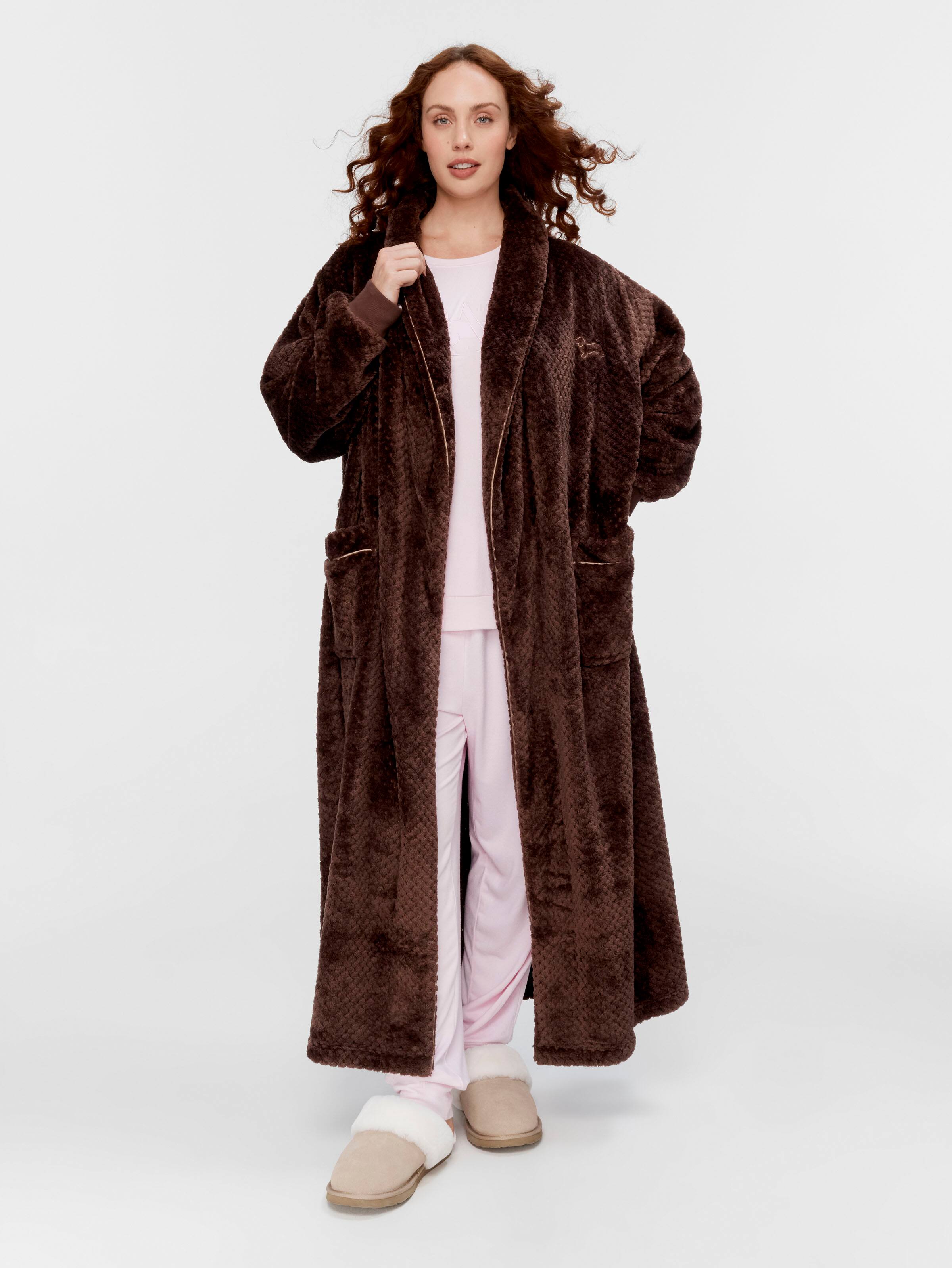 P.A. Plus Chocolate Long Jacquard Gown