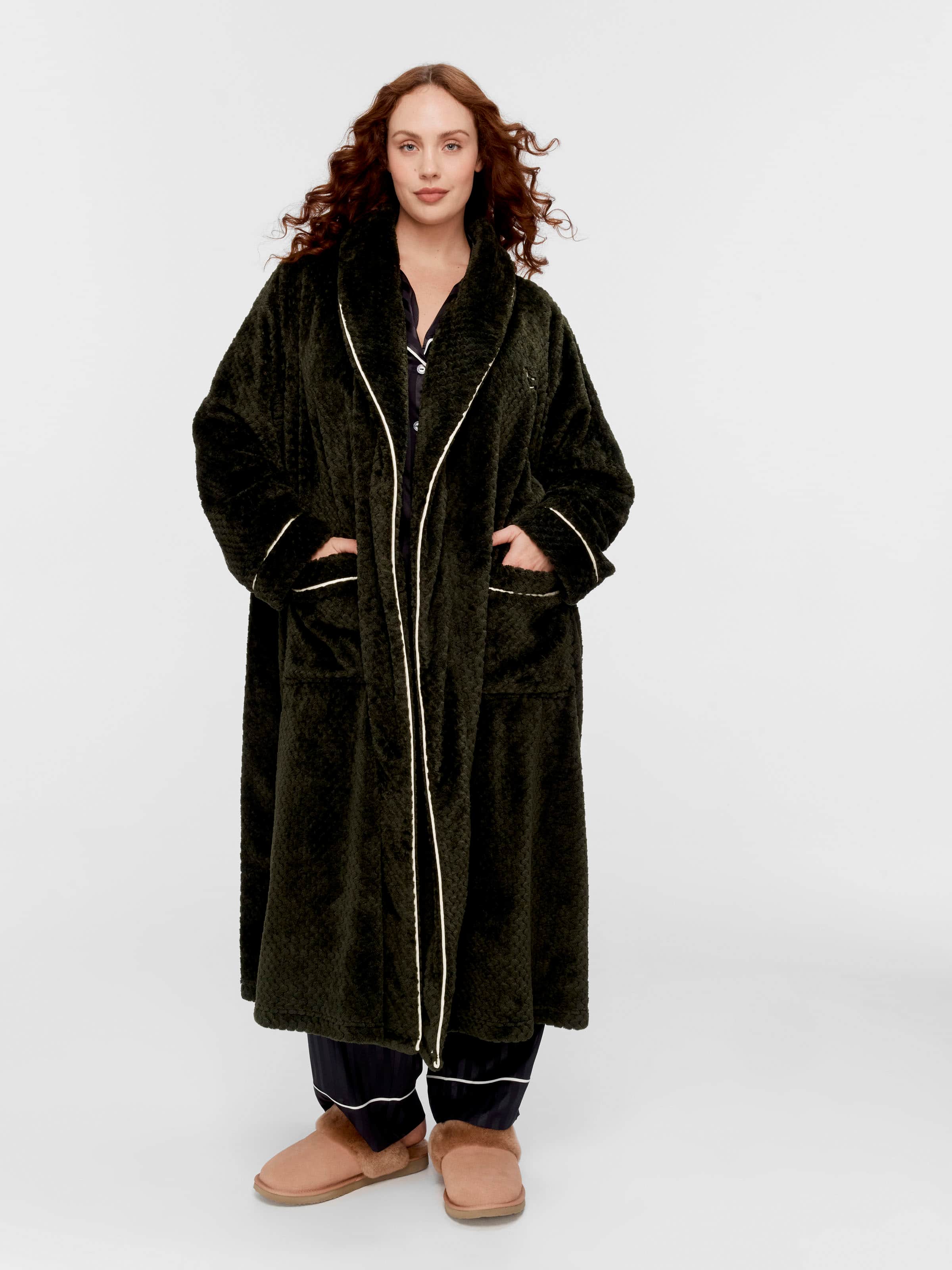 P.A. Plus Forest Green Jacquard Gown