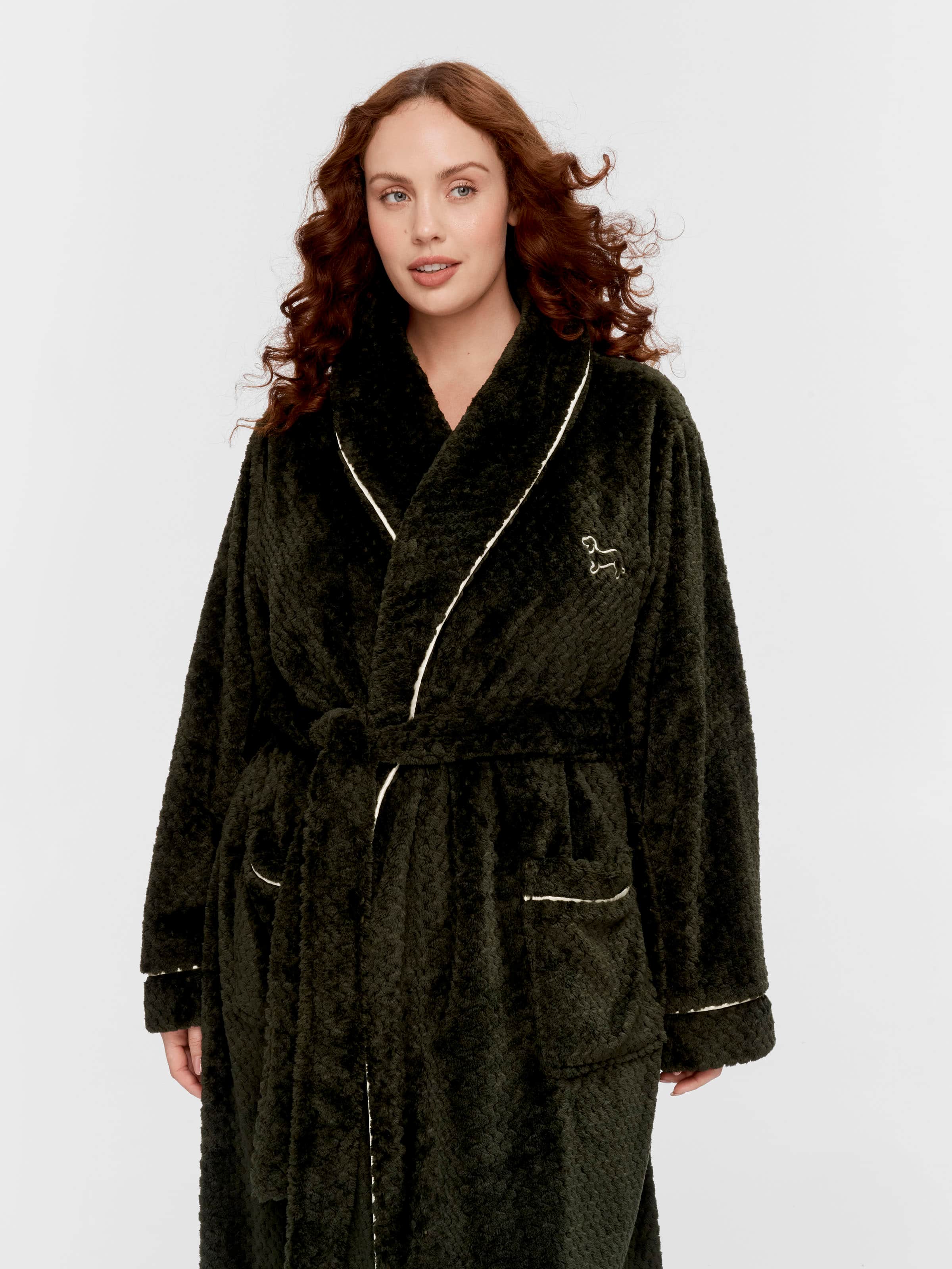 P.A. Plus Forest Green Jacquard Gown