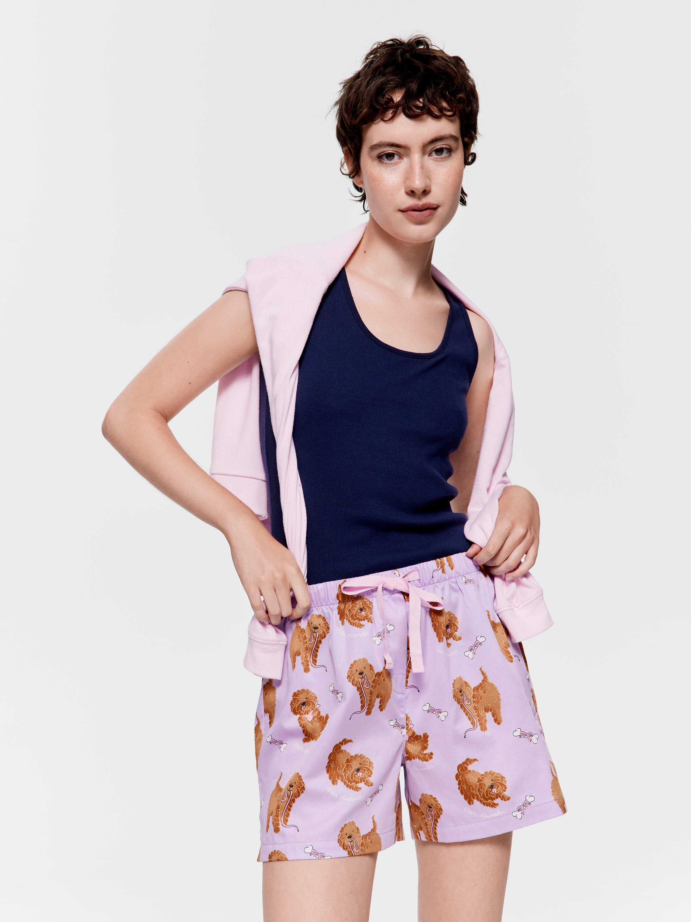 Lilac Cavoodle 100% Cotton Mid Short