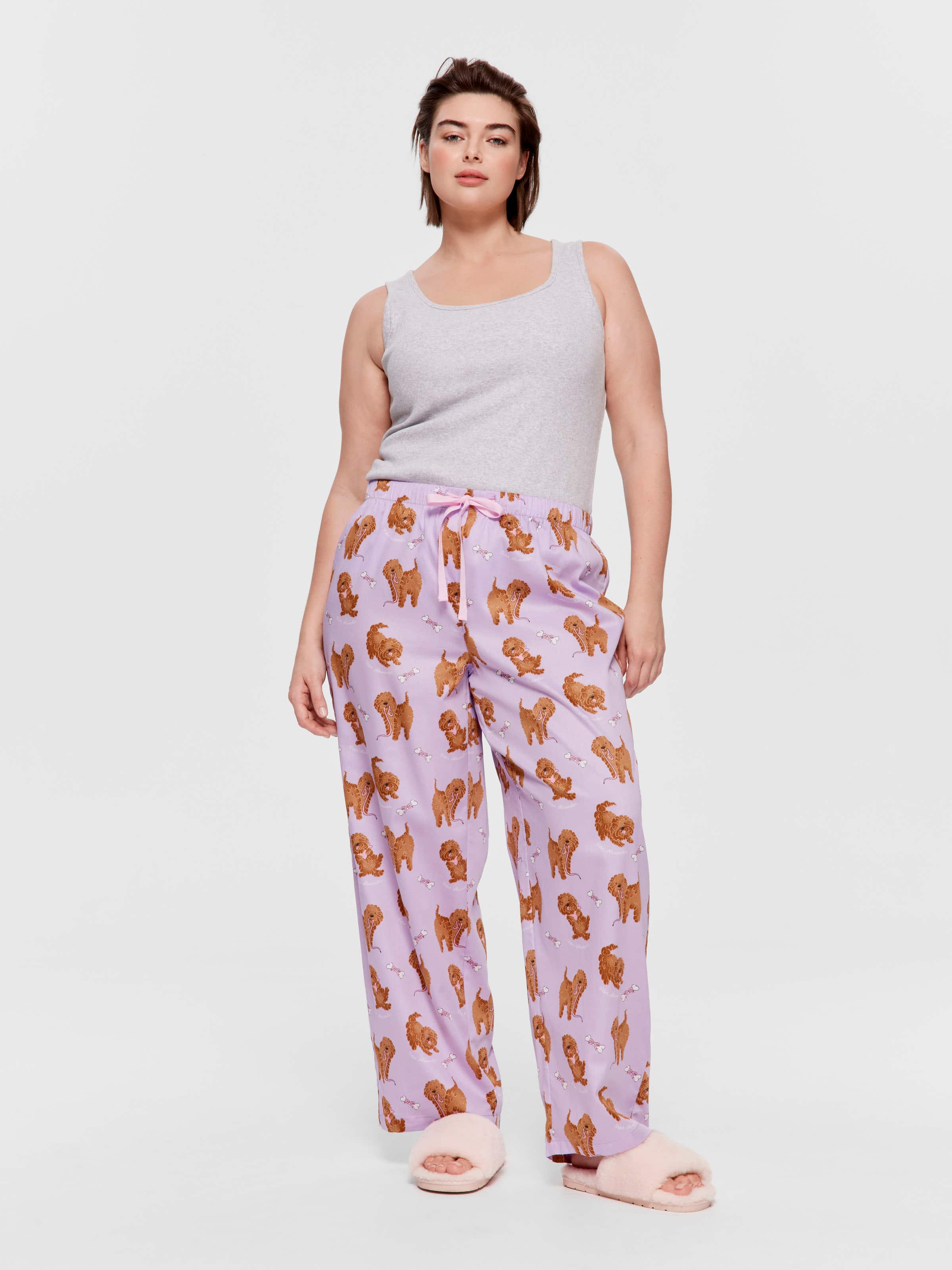 P.A. Plus Lilac Cavoodle 100% Cotton Classic Pj Pant