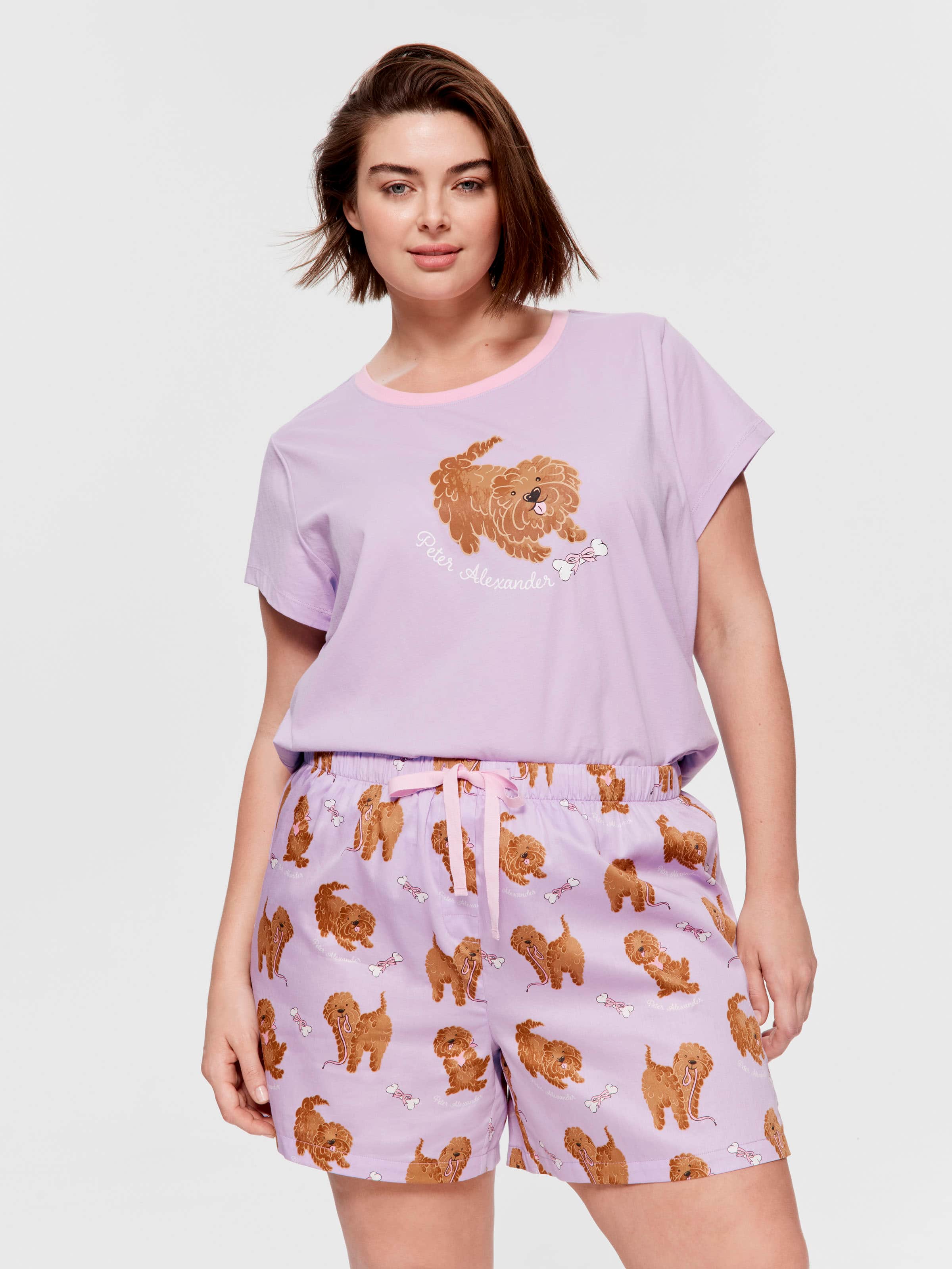 P.A. Plus Lilac Cavoodle 100% Cotton Mid Short