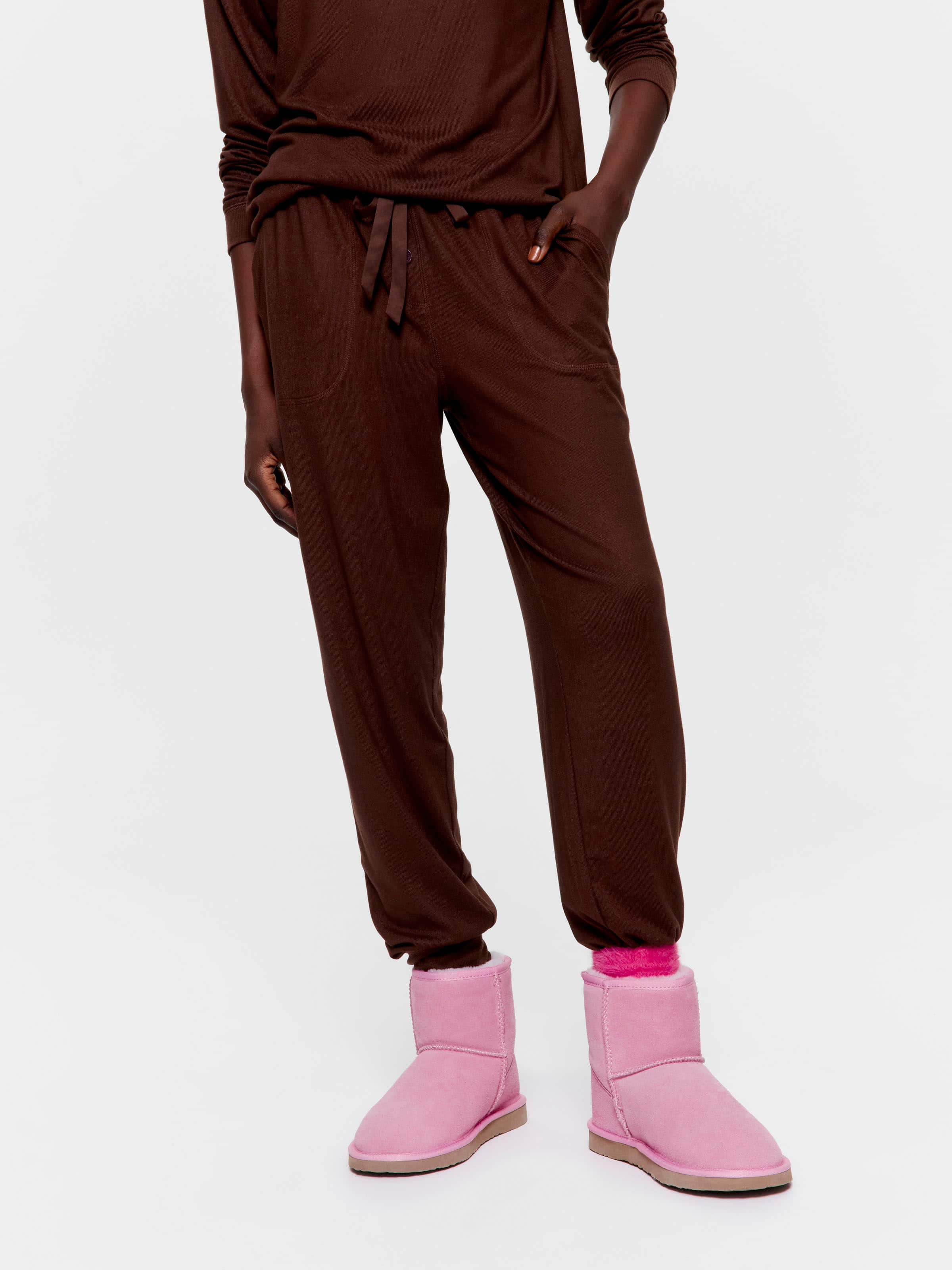 Chocolate Plush Easy Pj Pant