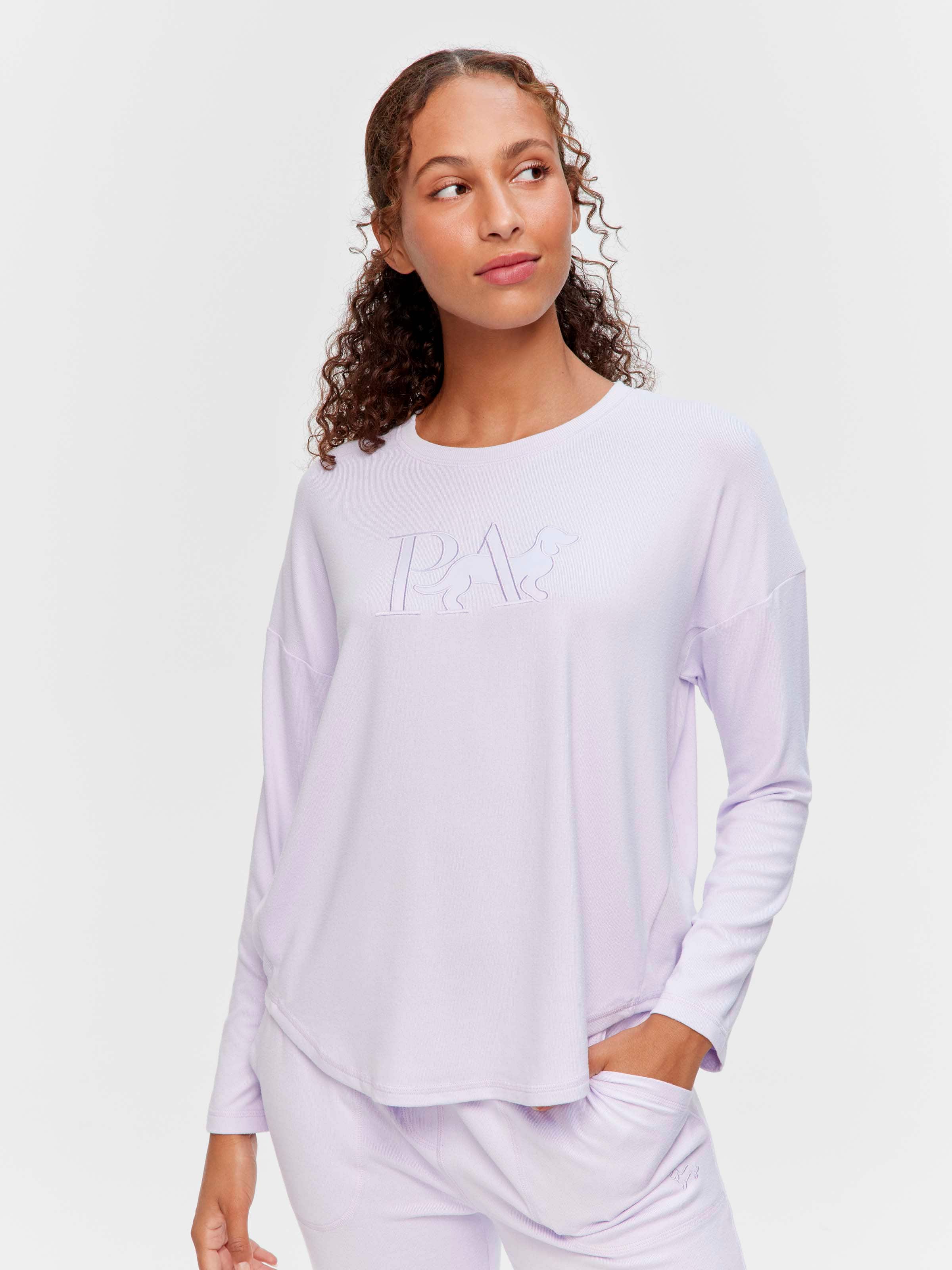 Lilac Logo Plush Sweater