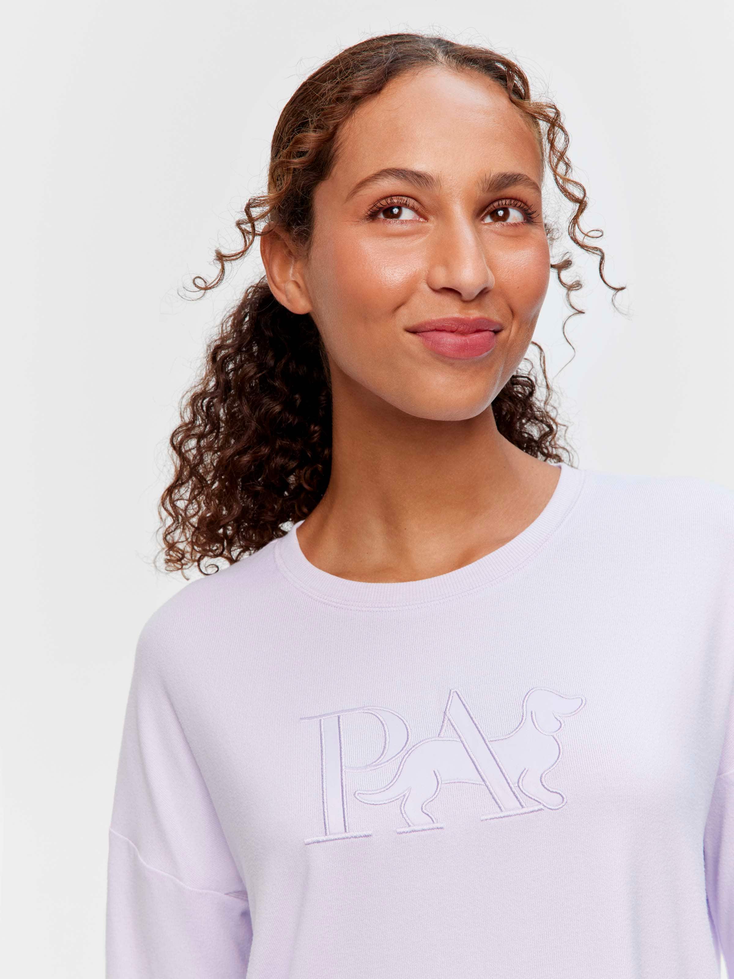 Lilac Logo Plush Sweater