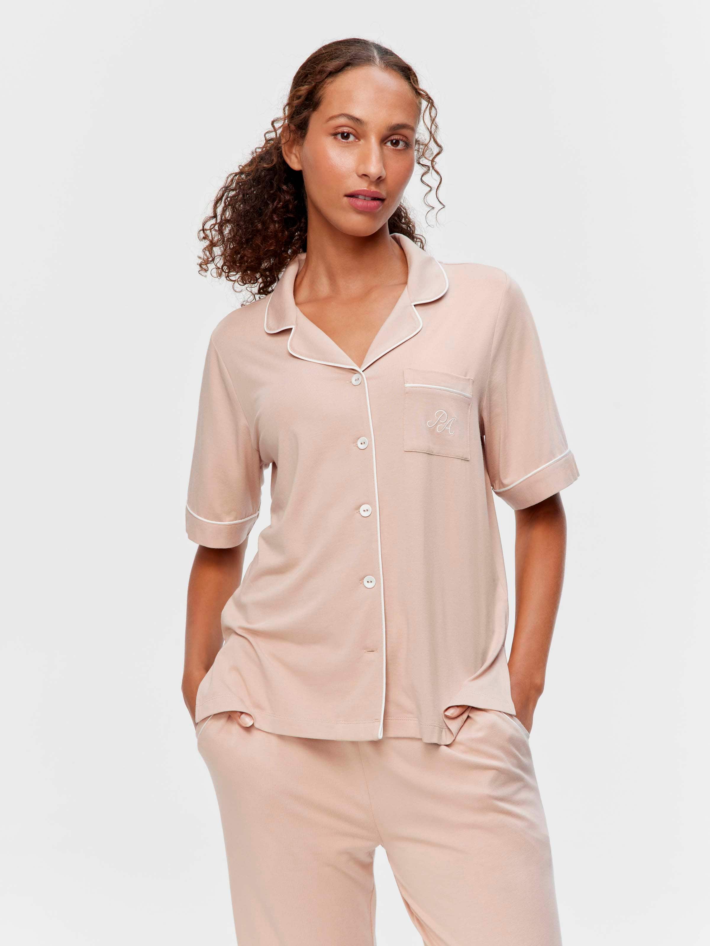 Caramel Bamboo Jersey Short Sleeve Shirt