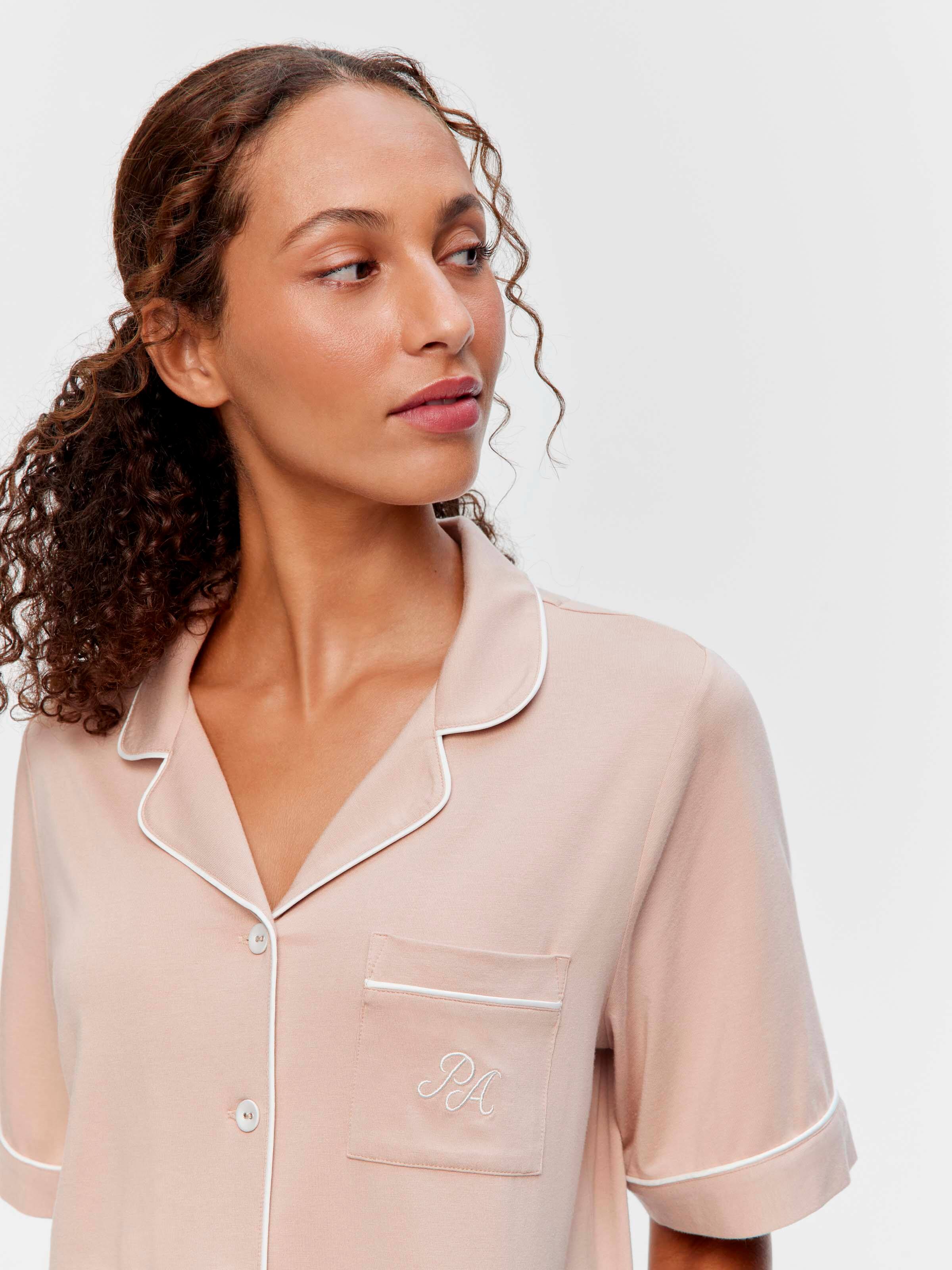 Caramel Bamboo Jersey Short Sleeve Shirt