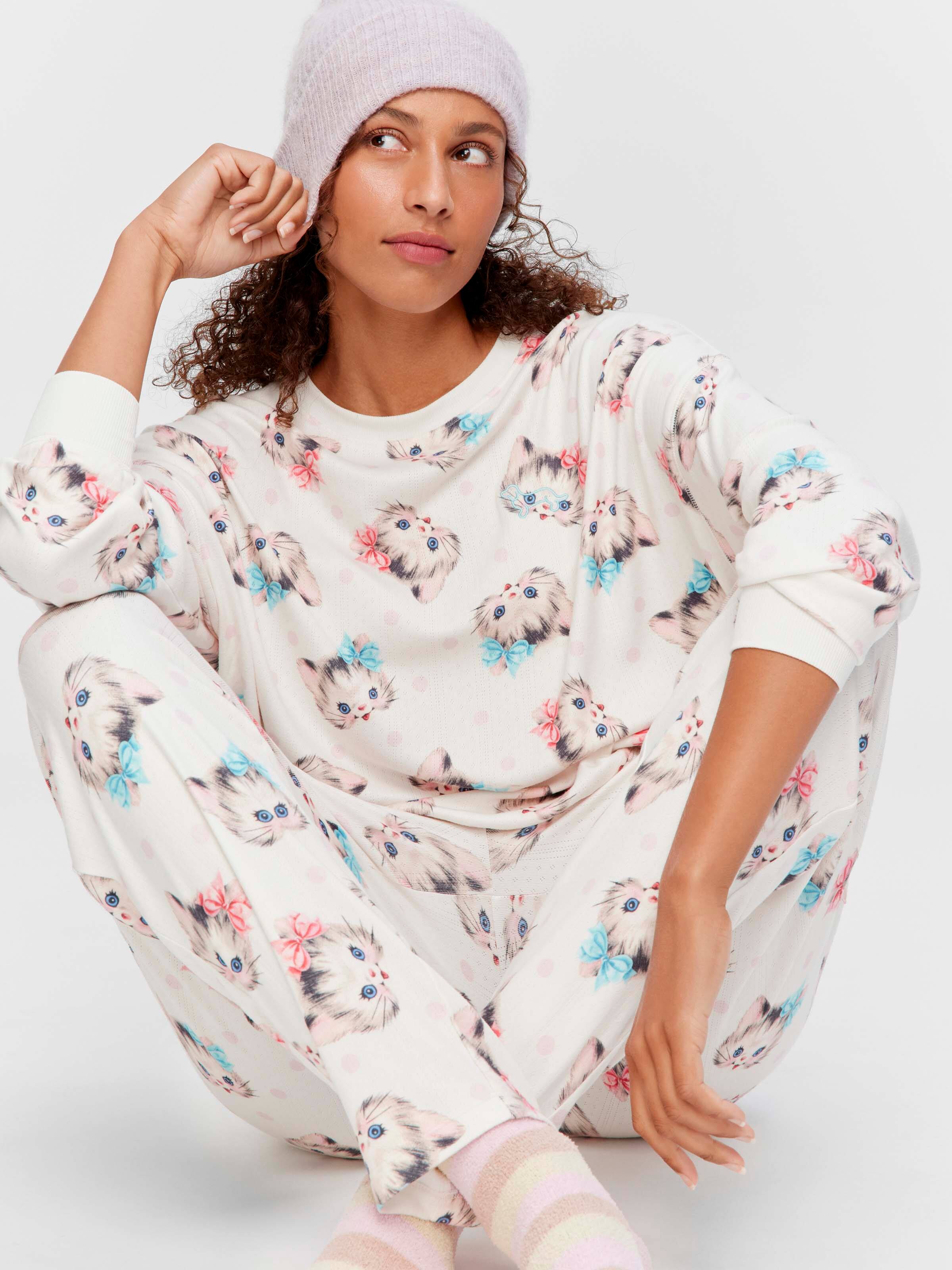 Cat Pointelle Pj Set