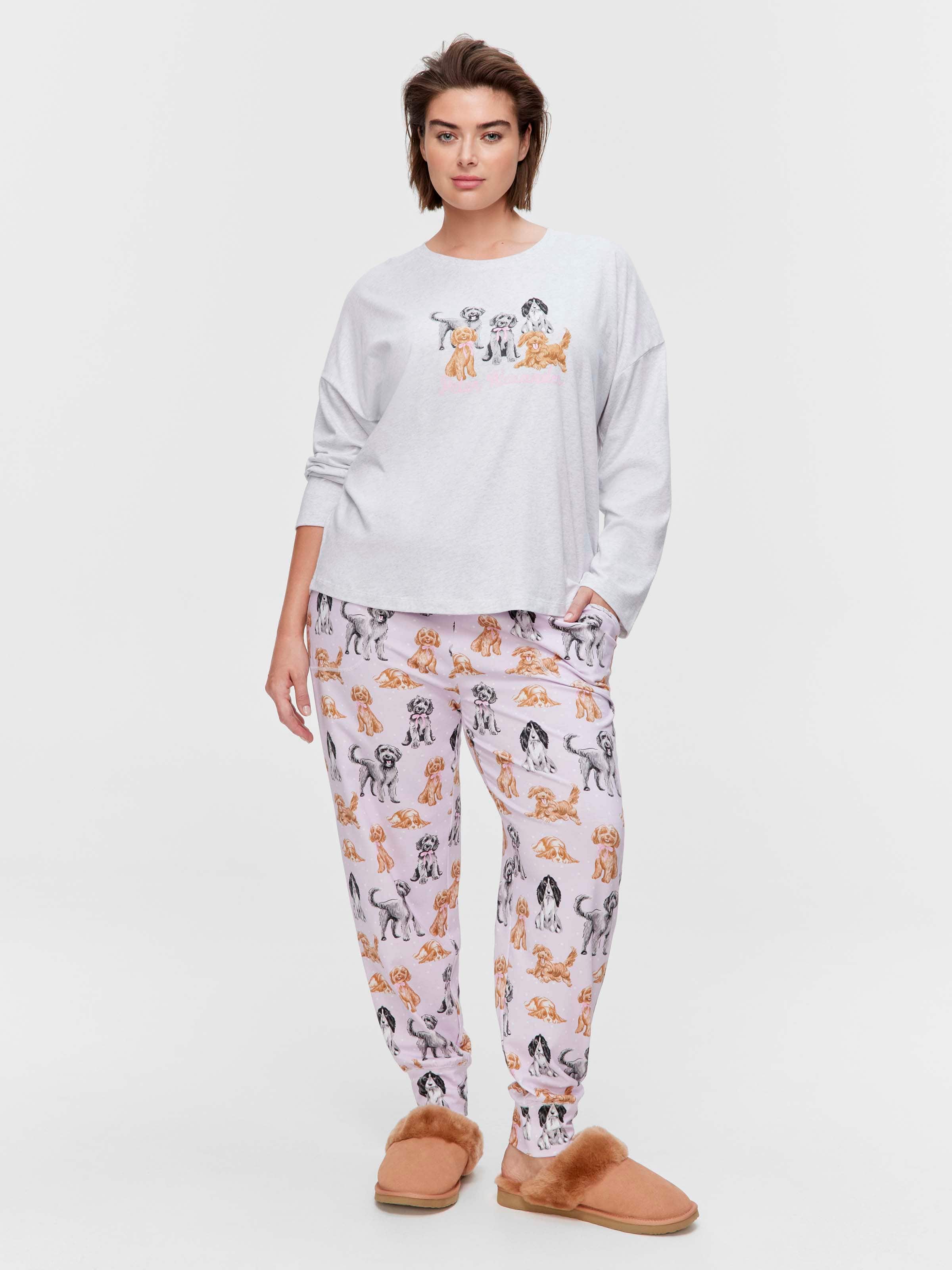 P.A. Plus All The Dogs 100% Cotton Long Sleeve Top