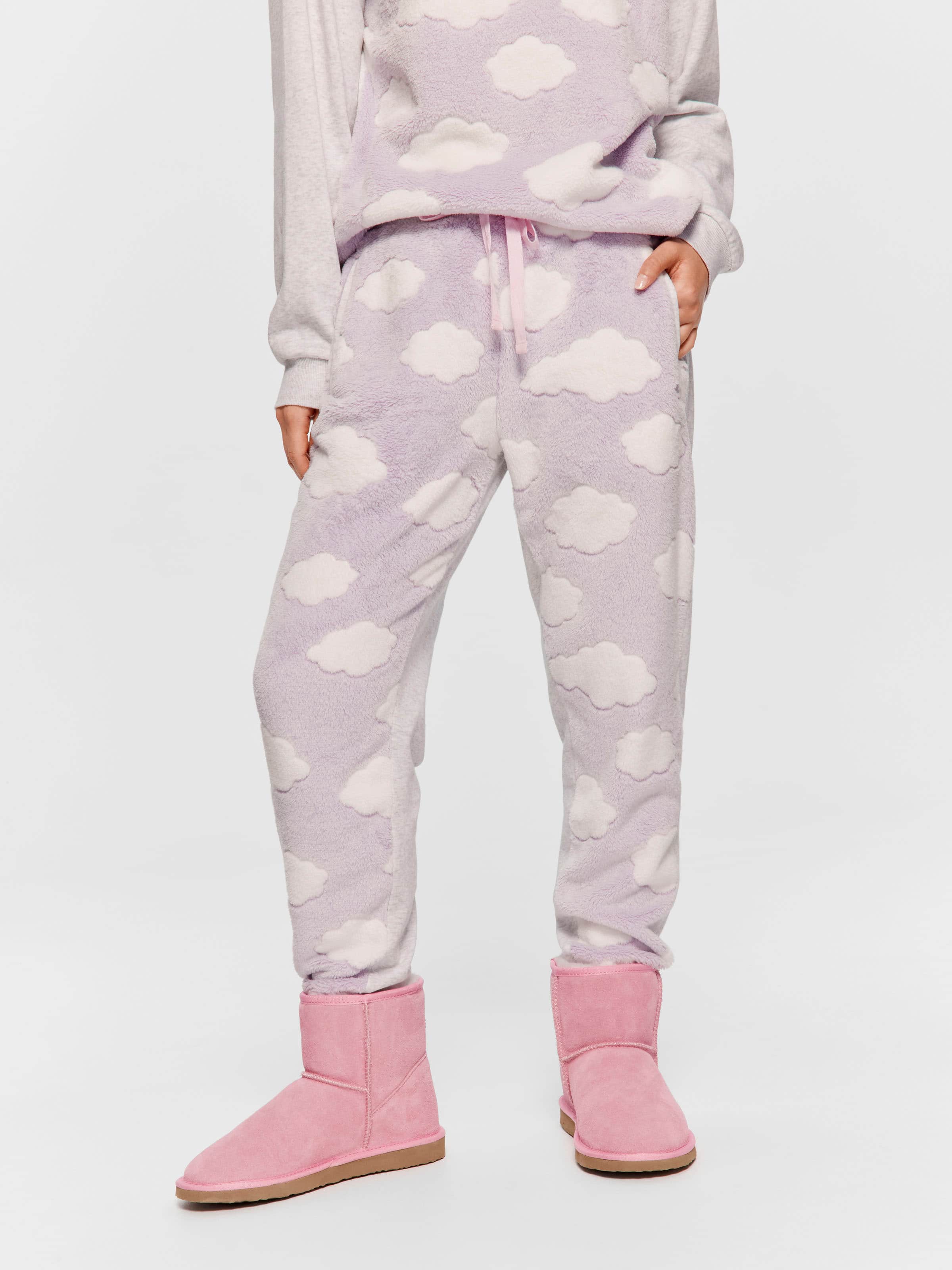 Lilac Cloud Cuddle Fleece Track Pant