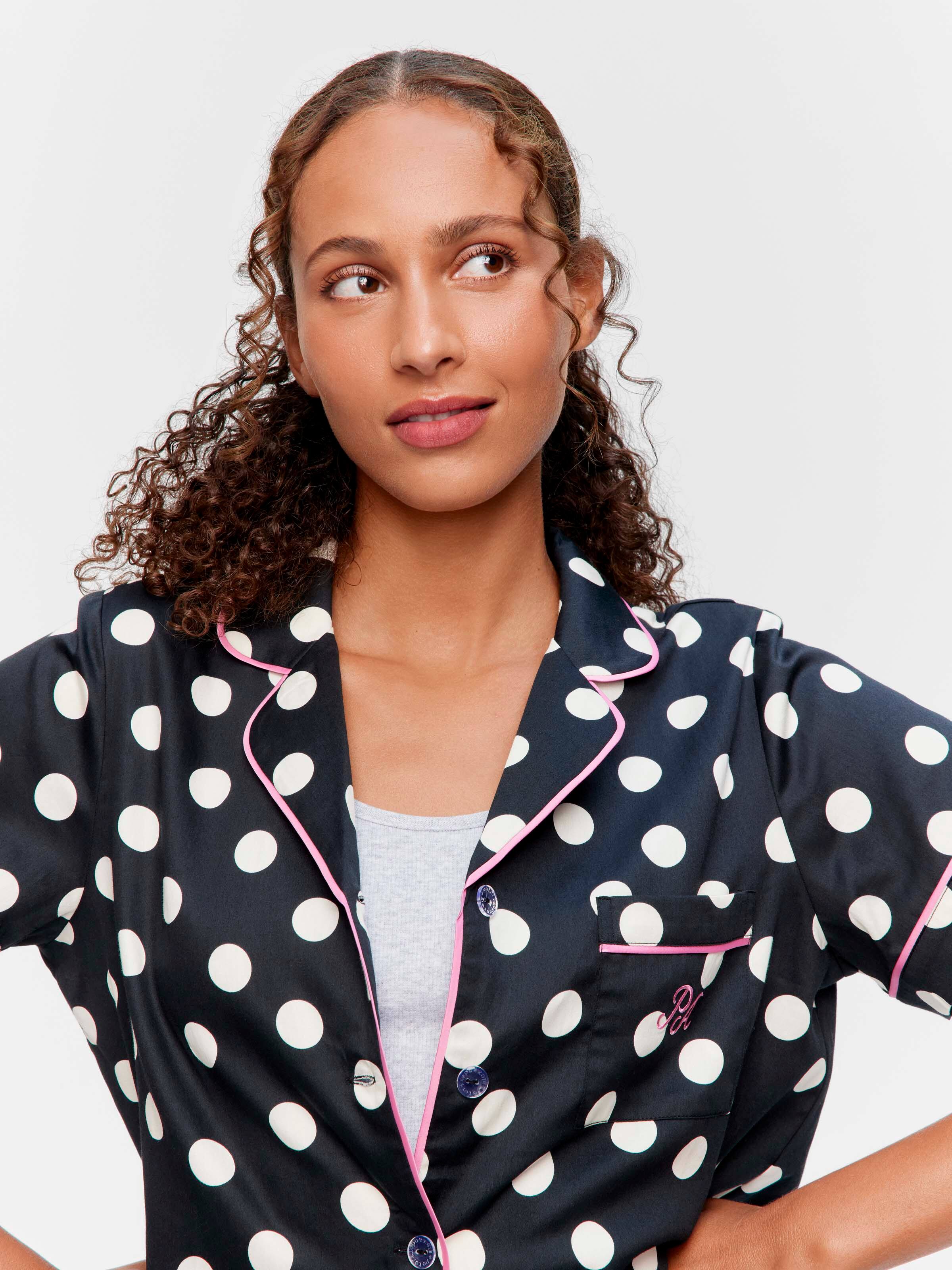 Polka Dot 100% Cotton Shortie Pj Set