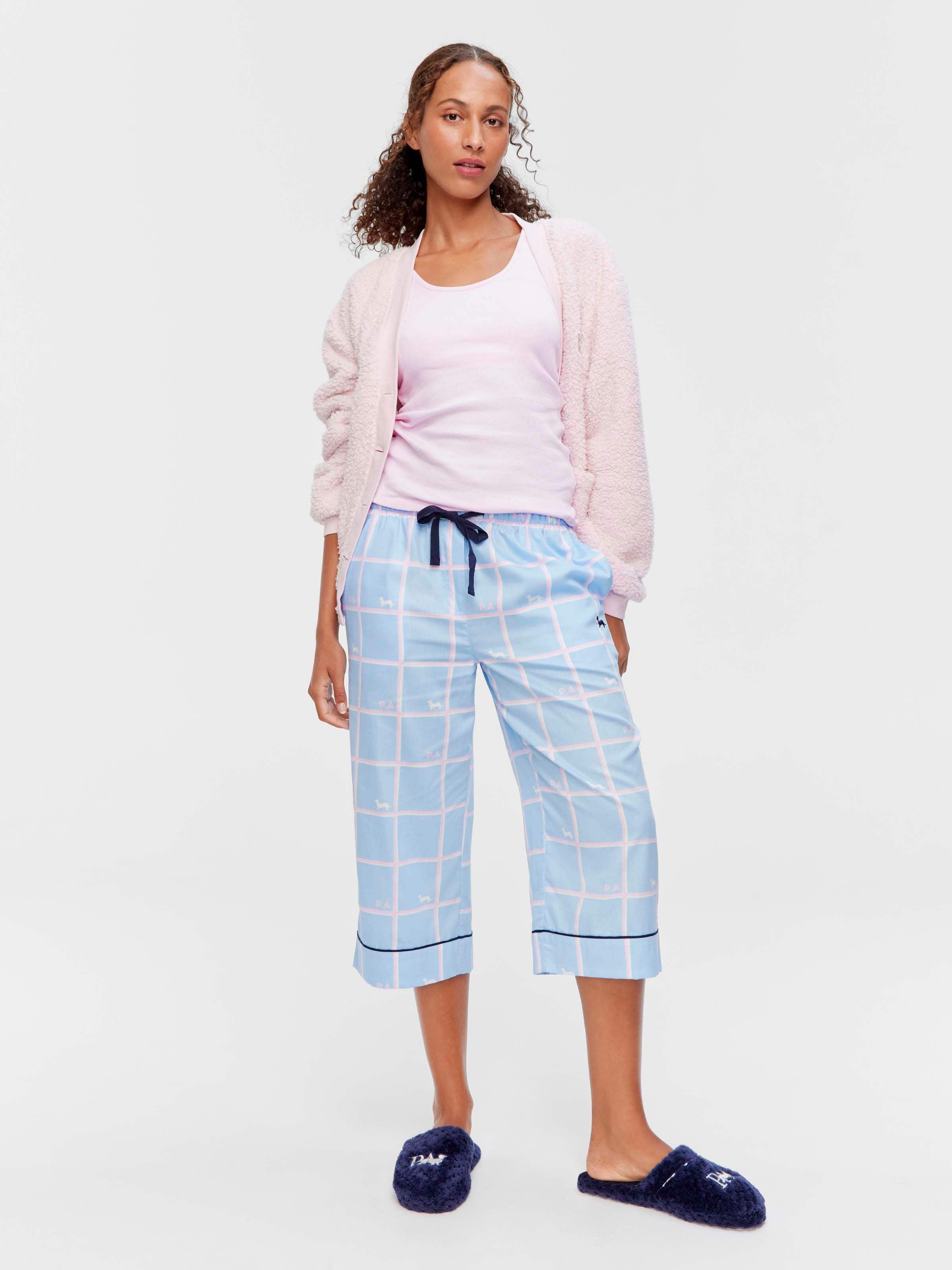 Windowpane Penny 100% Cotton Pj Pant