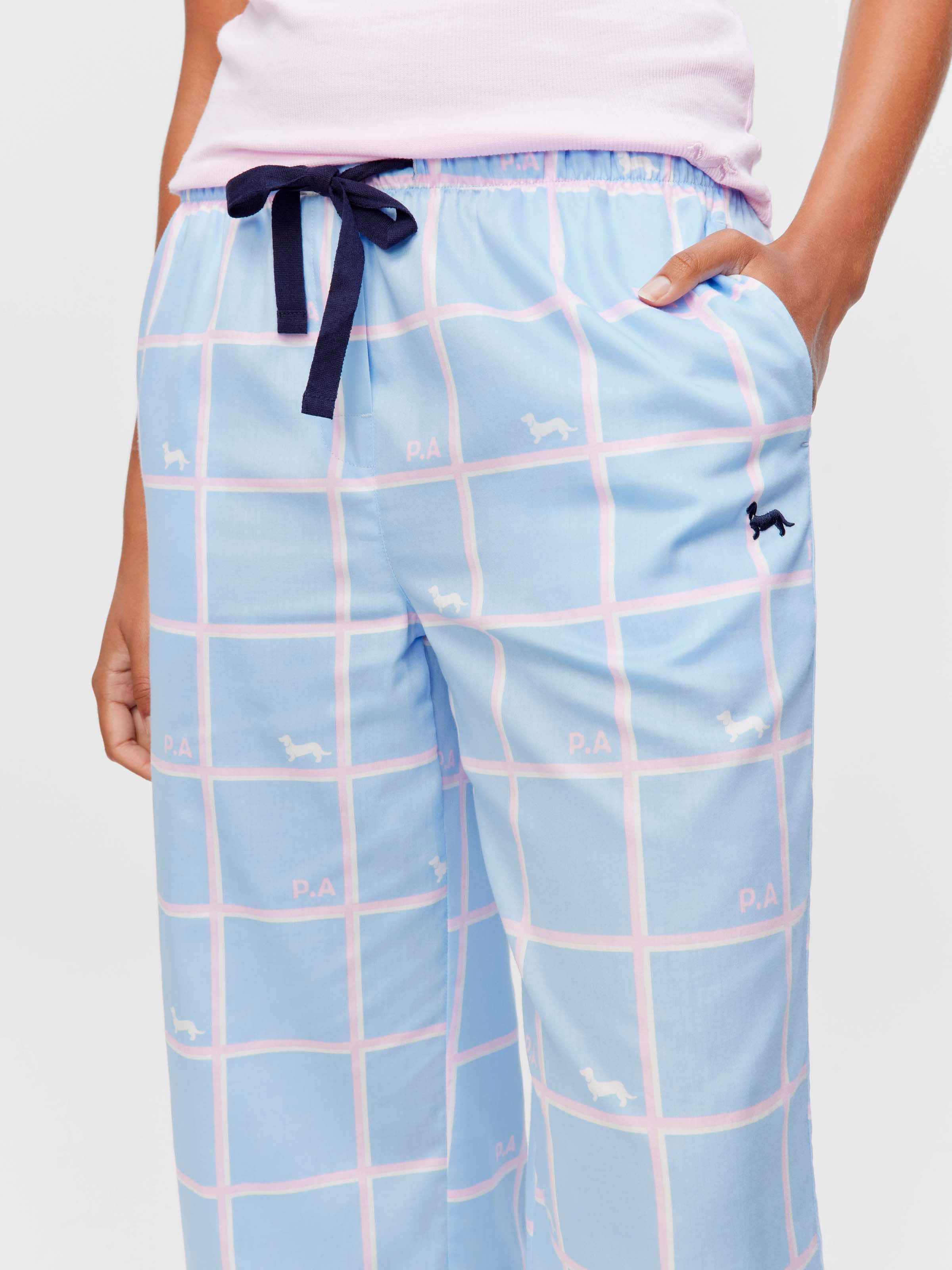 Windowpane Penny 100% Cotton Pj Pant