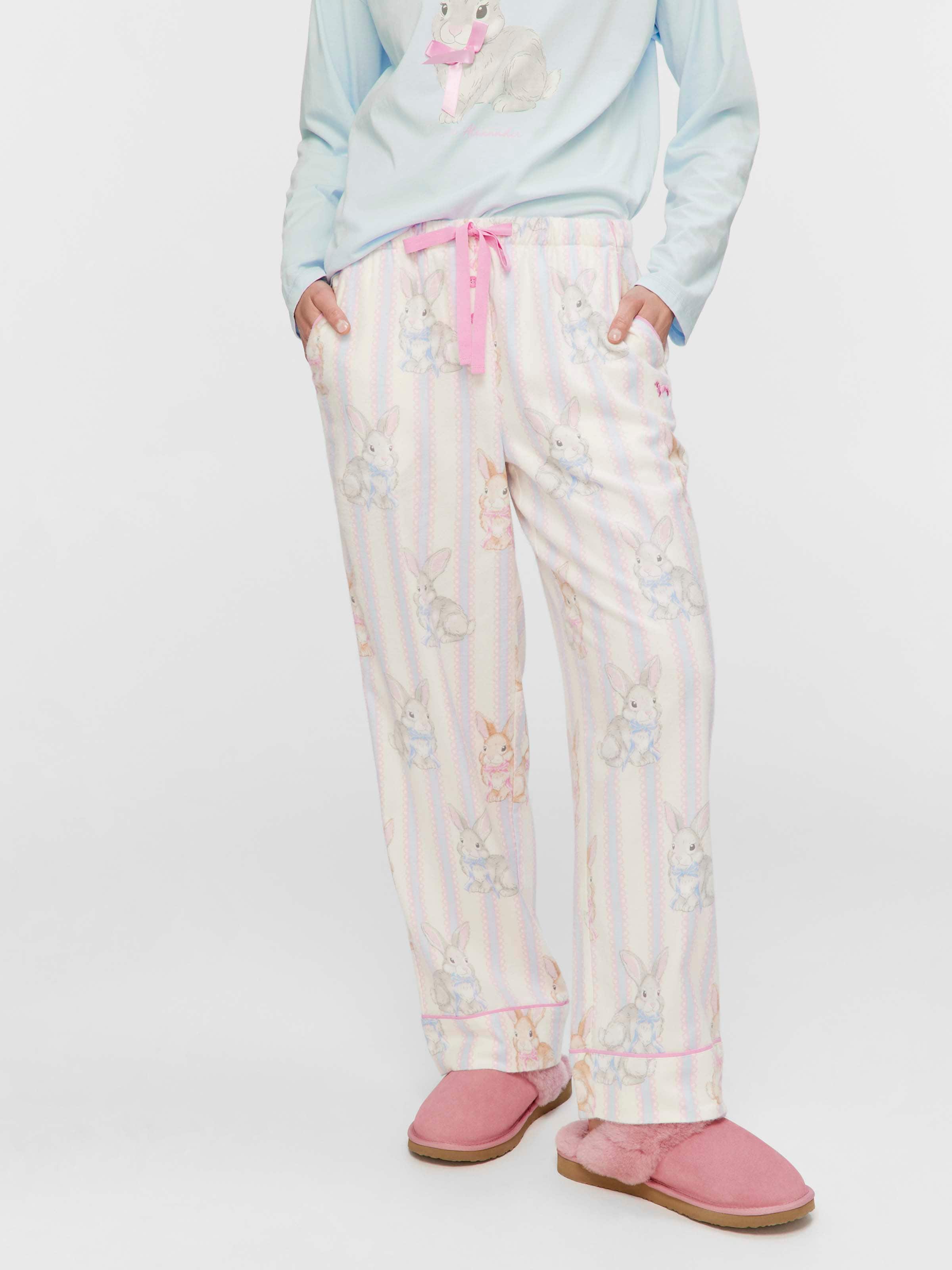 Bow Bunny Bamboo Flannelette Classic Pj Pant