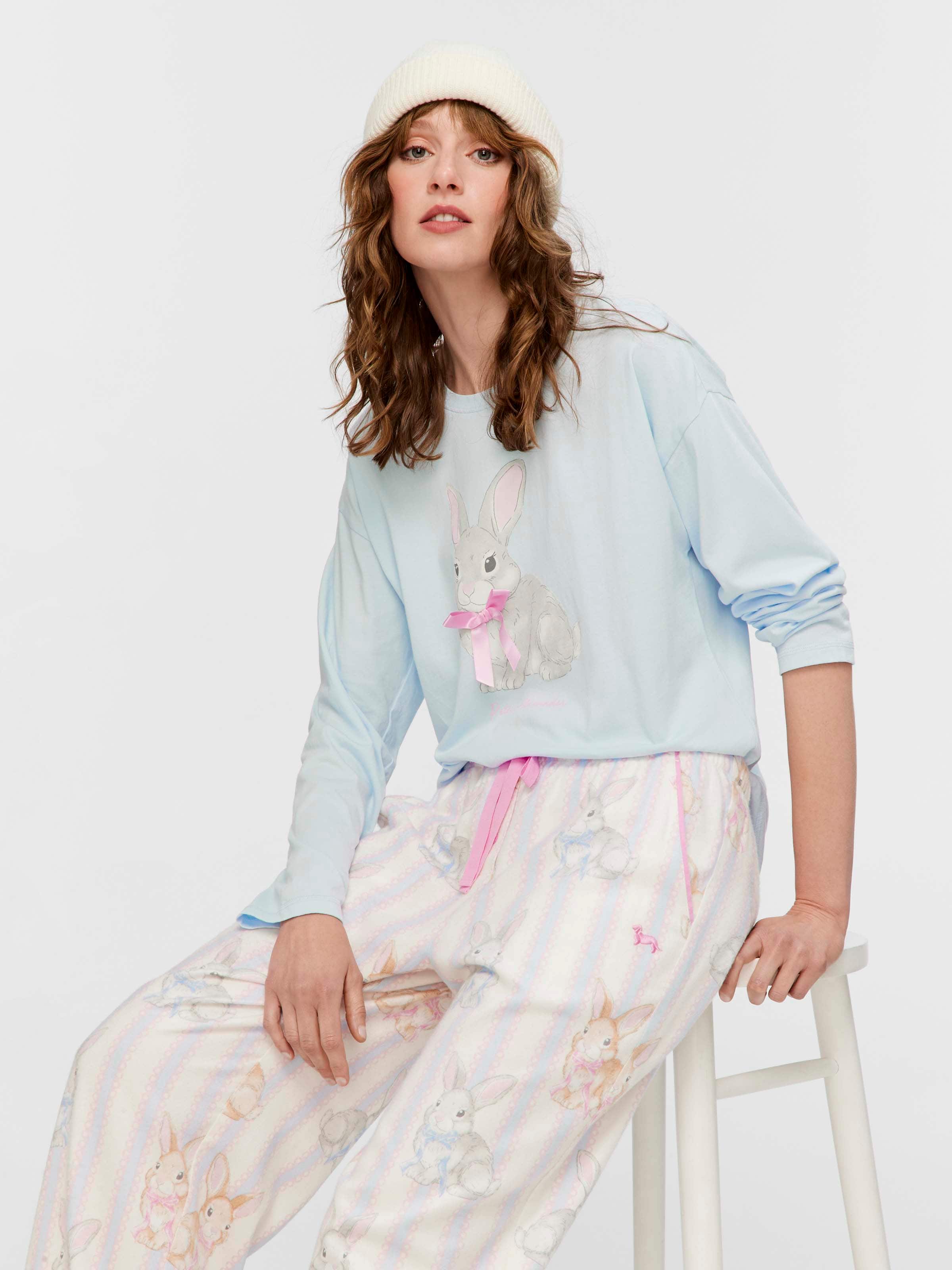 Bow Bunny Bamboo Flannelette Classic Pj Pant