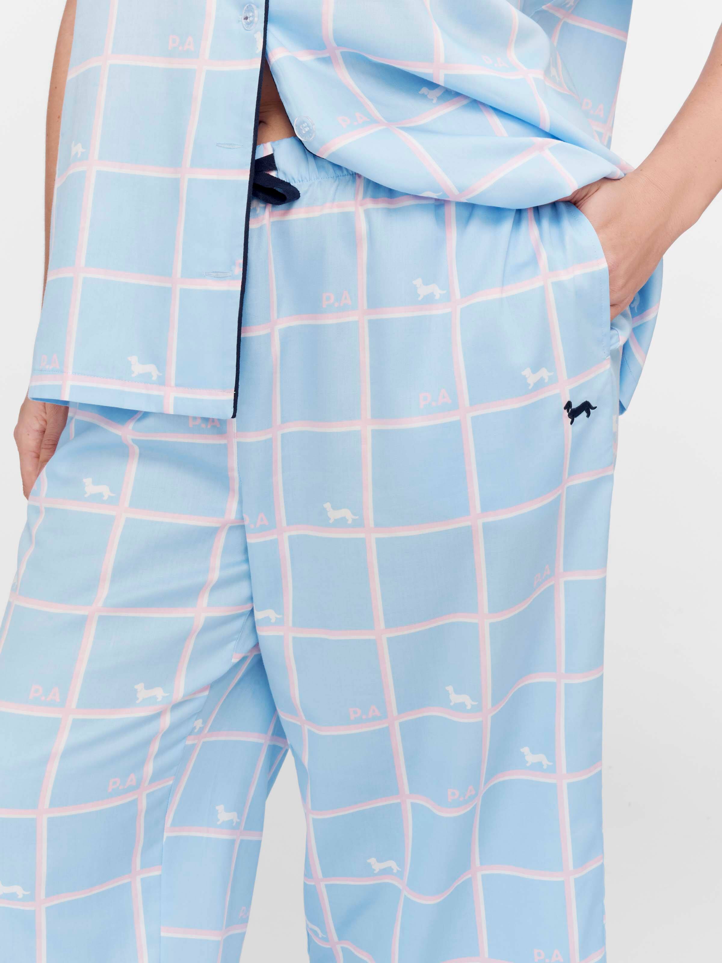 P.A. Plus Windowpane Penny 100% Cotton Pj Pant