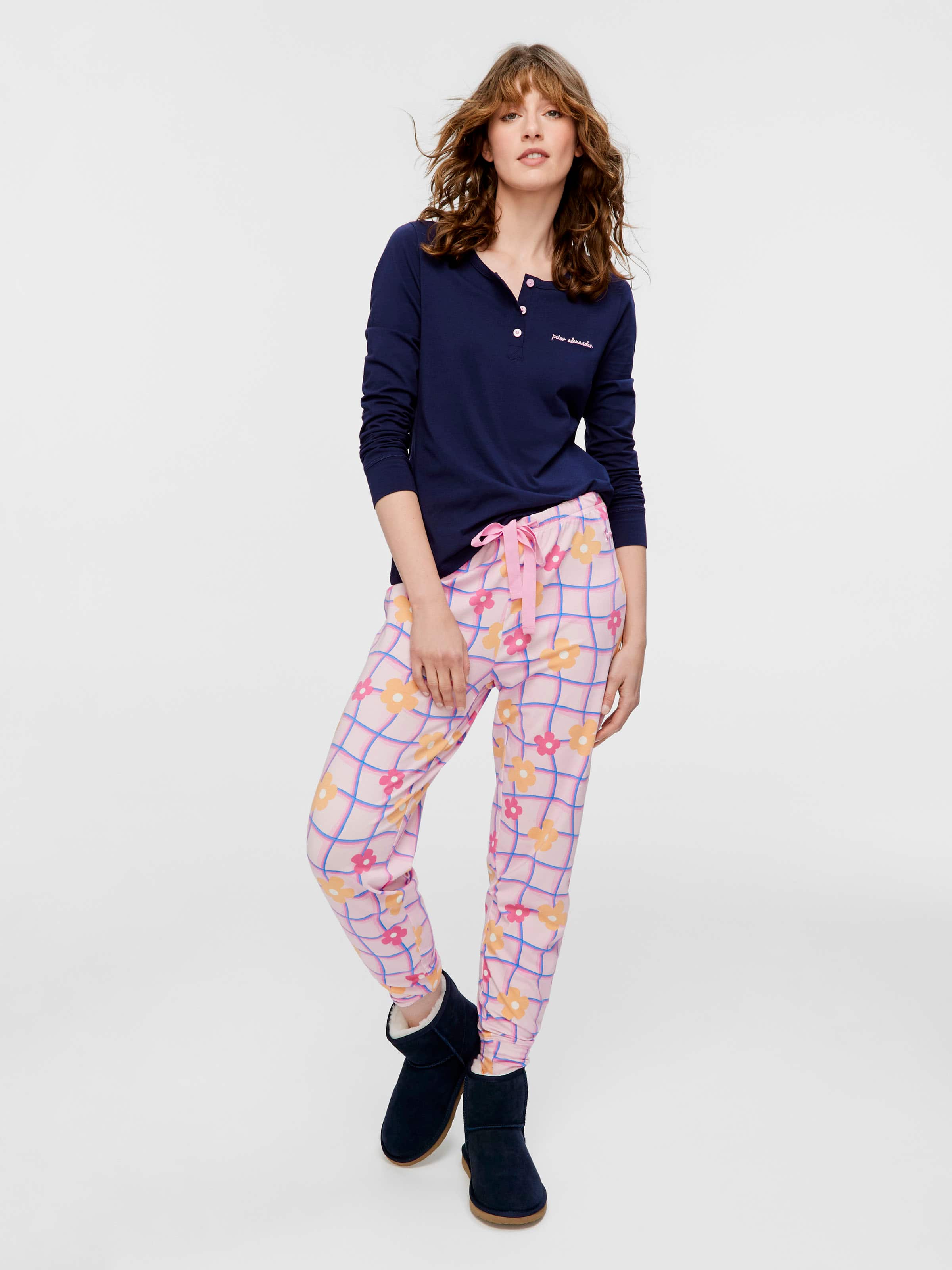 Wavy Floral Easy Pj Pant