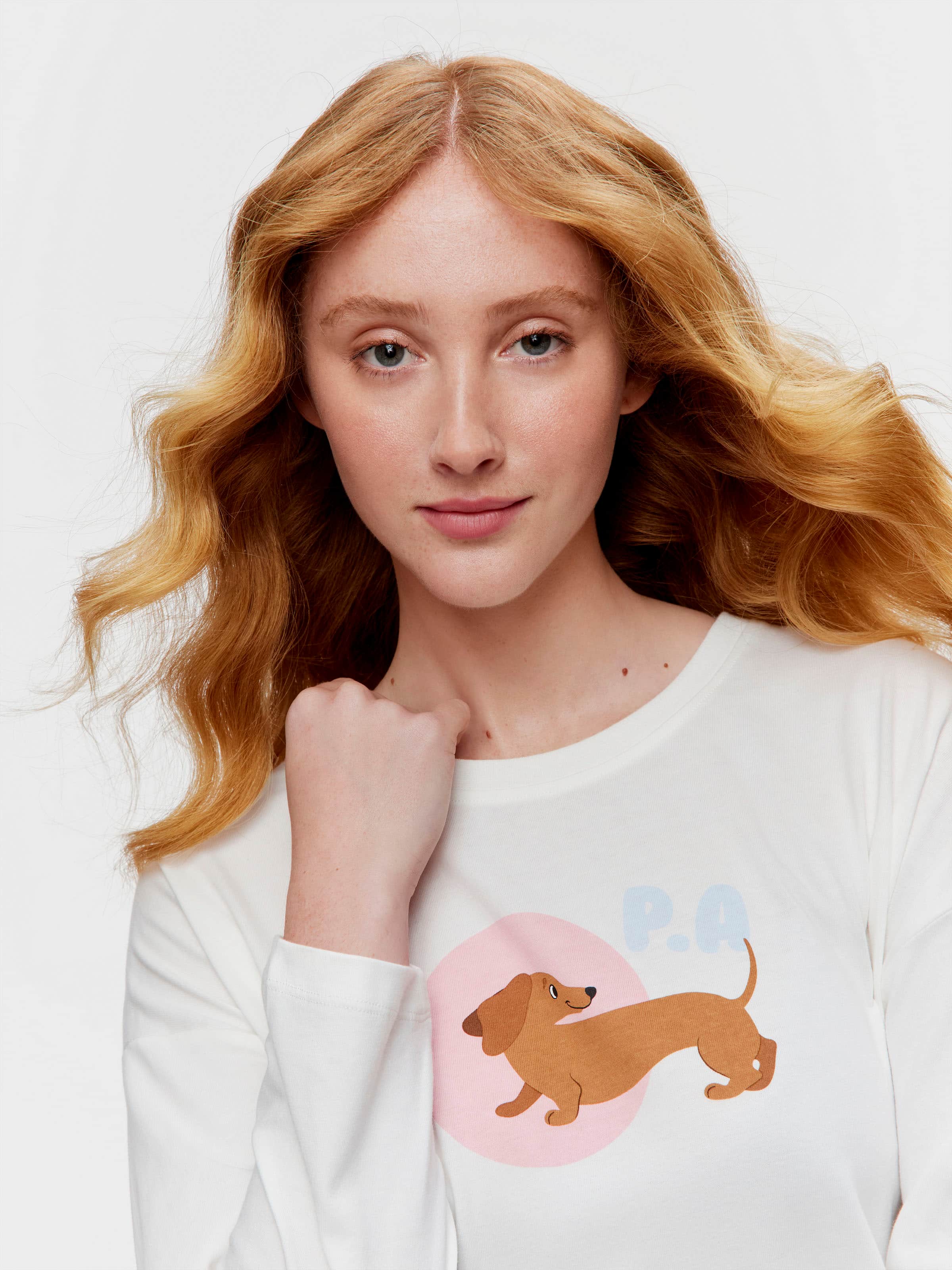 Spot Penny 100% Cotton Long Sleeve Top