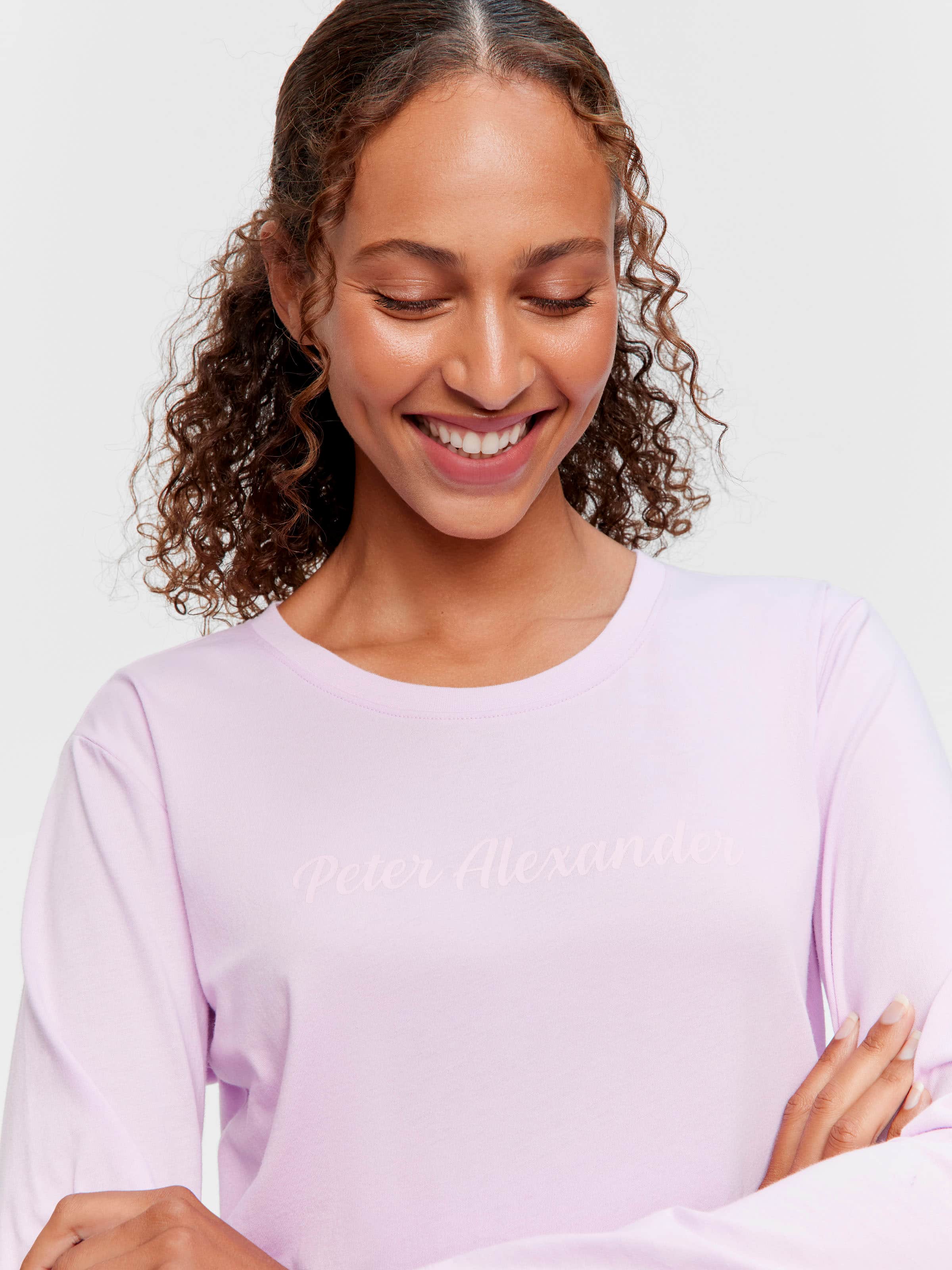 Lilac 100% Cotton Long Sleeve Top