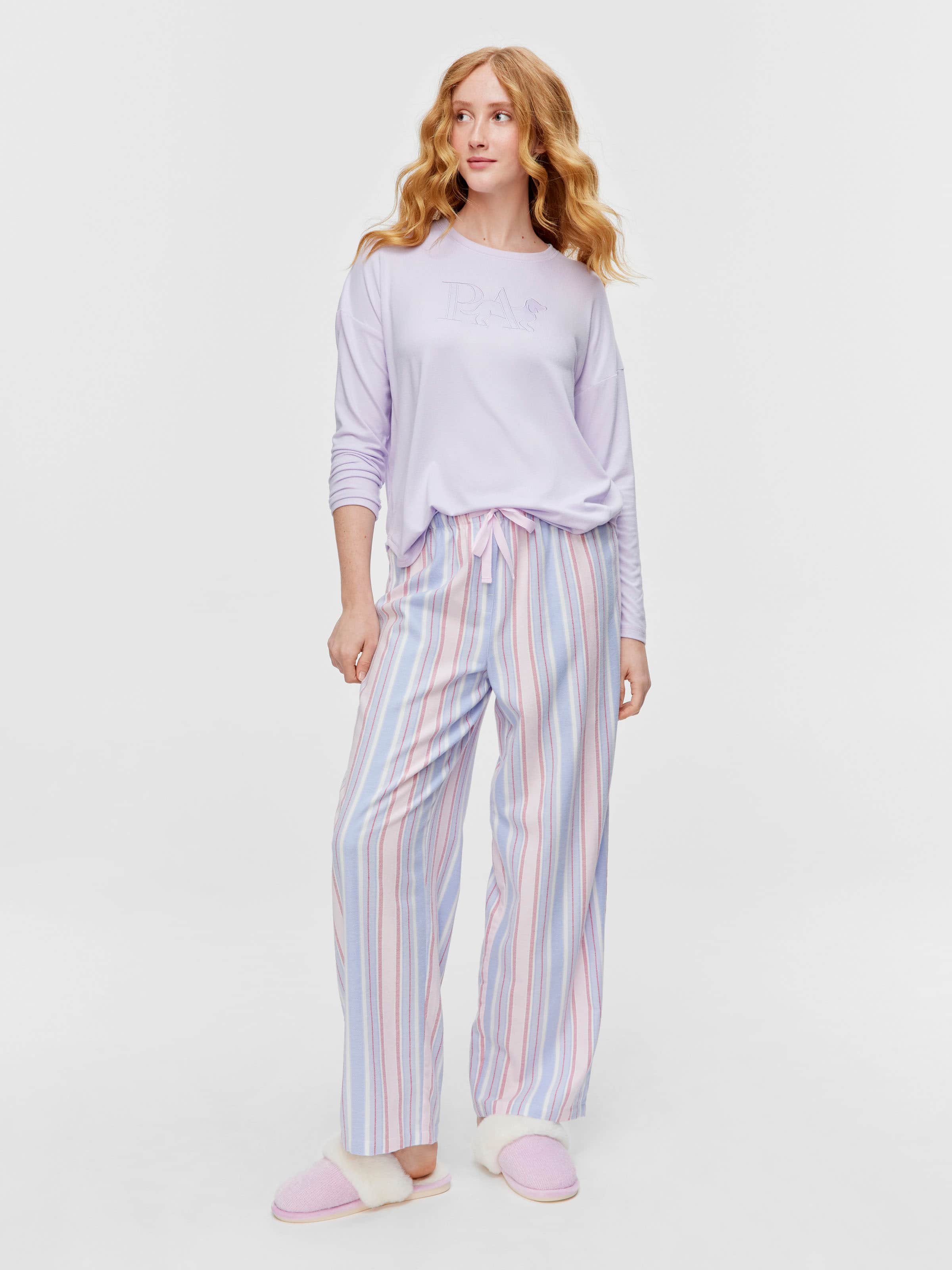 Mattress Stripe 100% Cotton Flannelette Classic Pj Pant