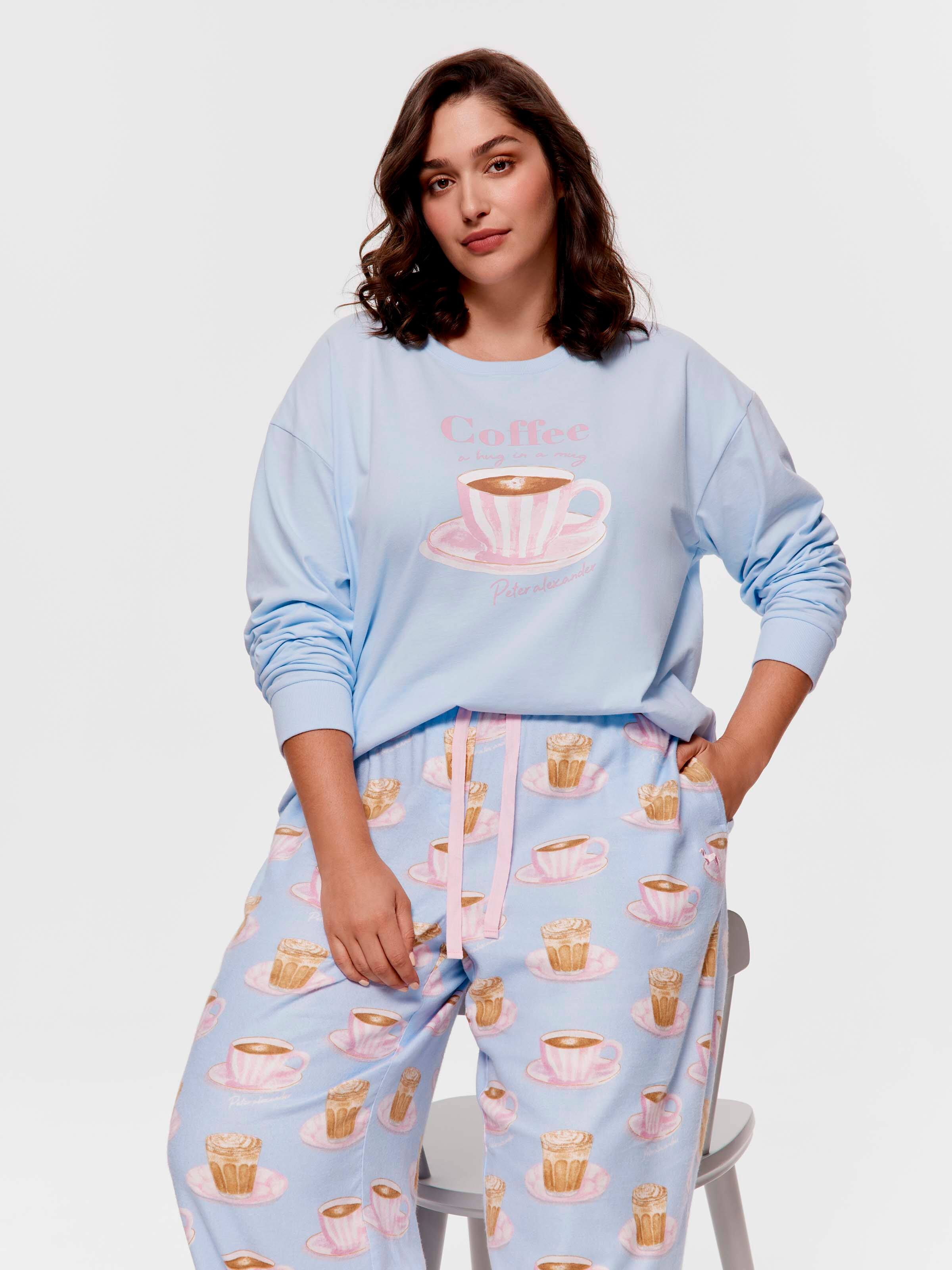 P.A. Plus Coffee Bamboo Flannelette Classic Pj Pant