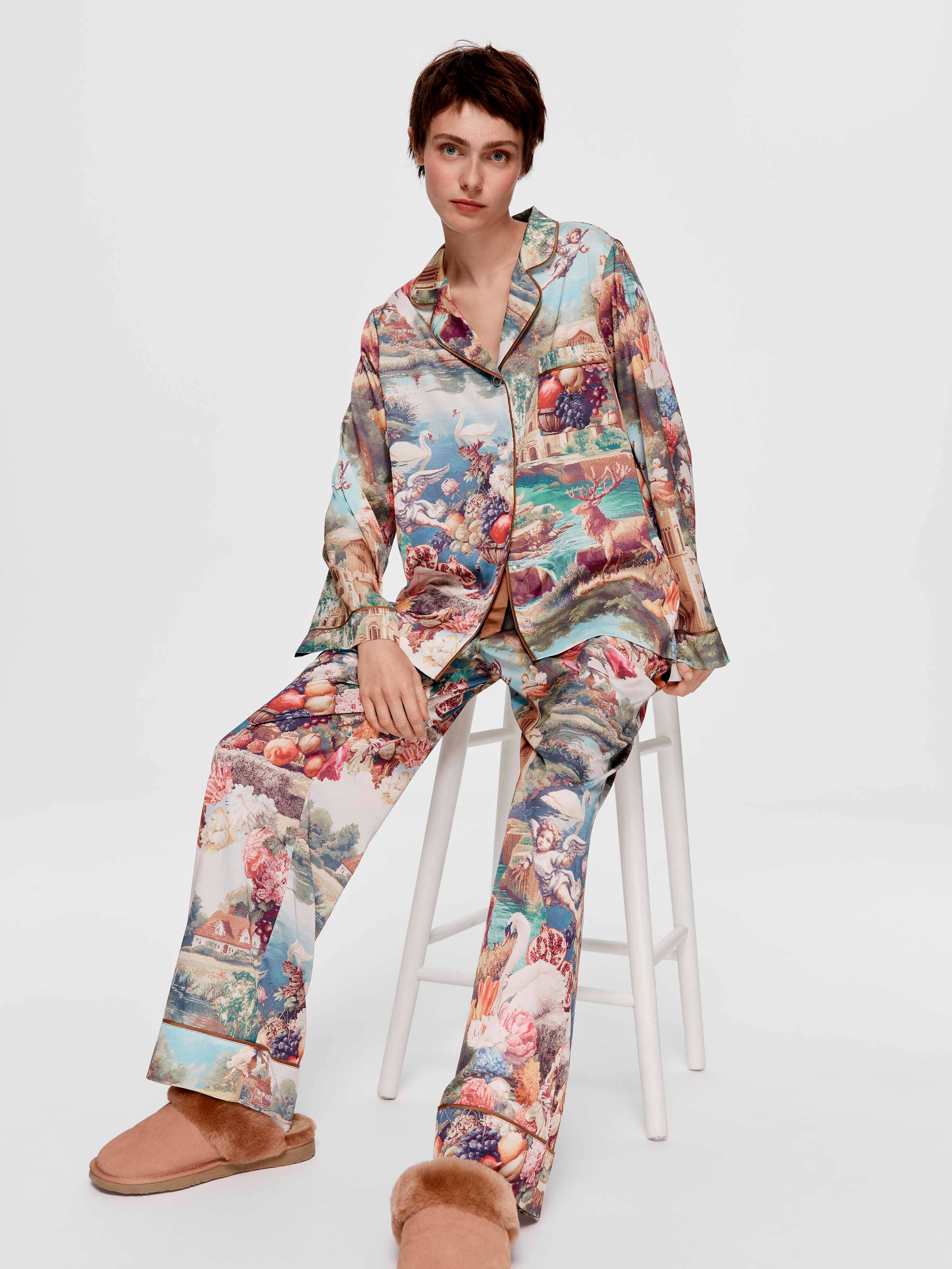 Tapestry Chic Satin Long Pj Set