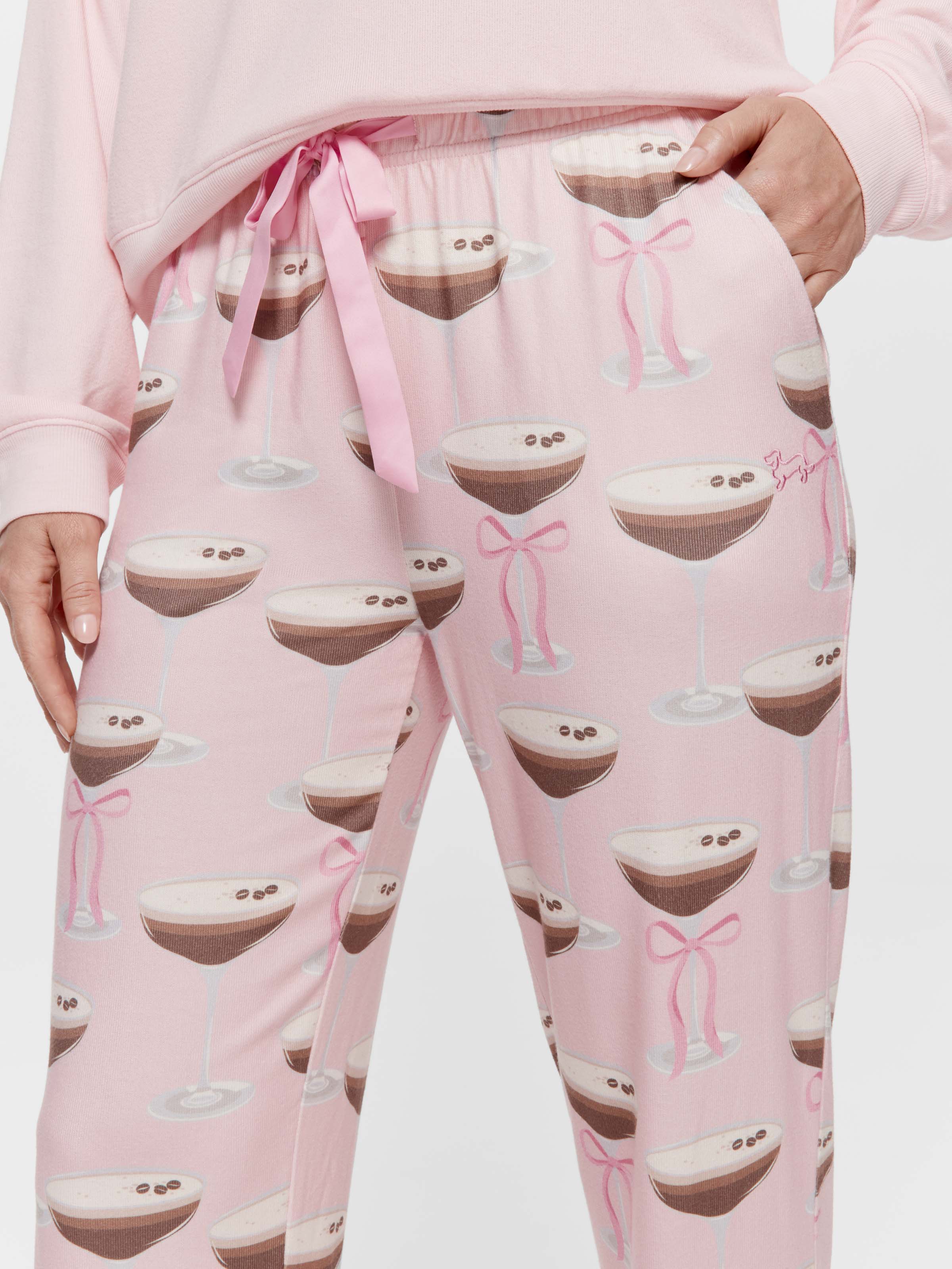 Espresso Martini Plush Straight Leg Pj Pant