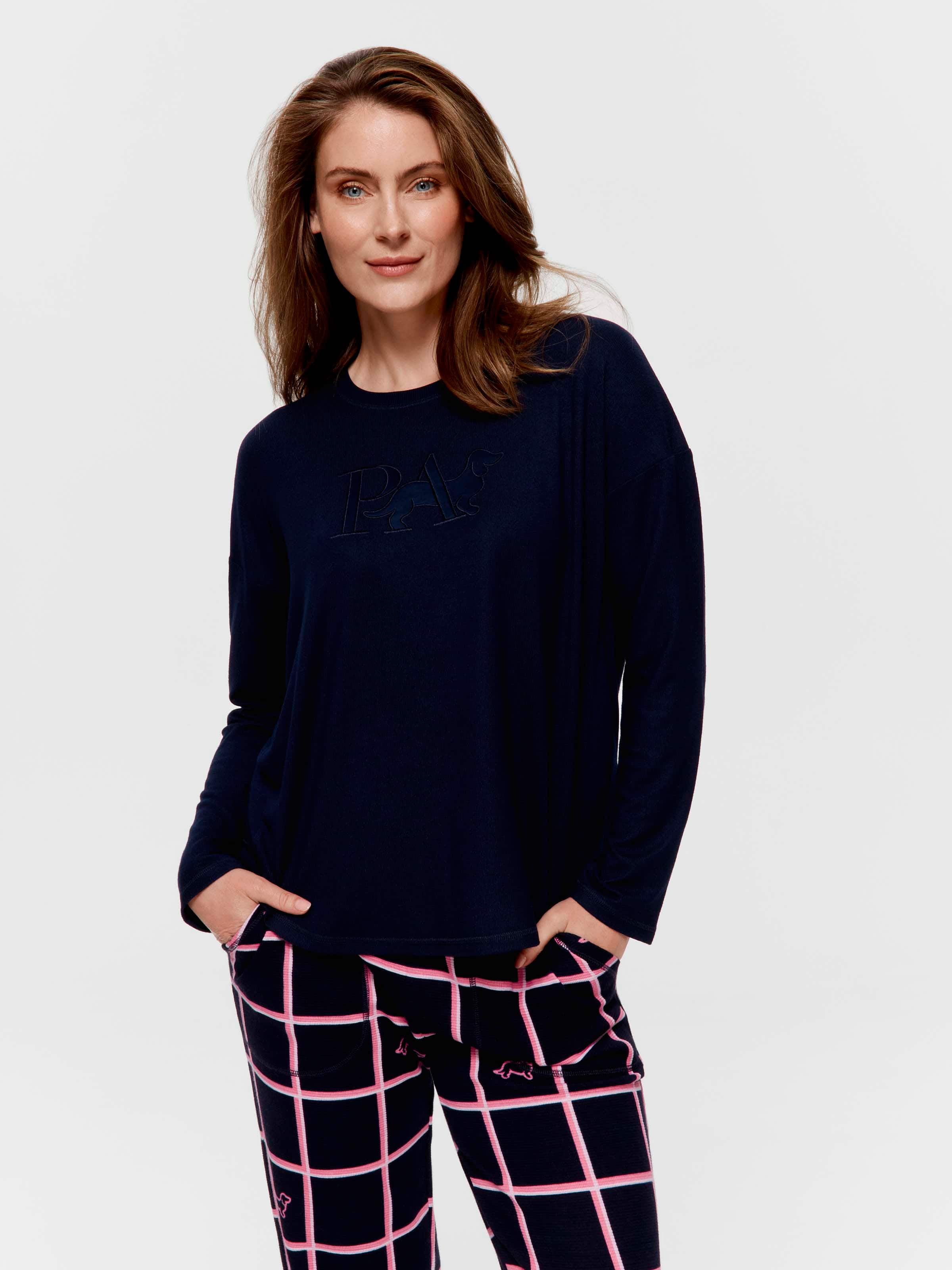 Navy Logo Plush Sweater