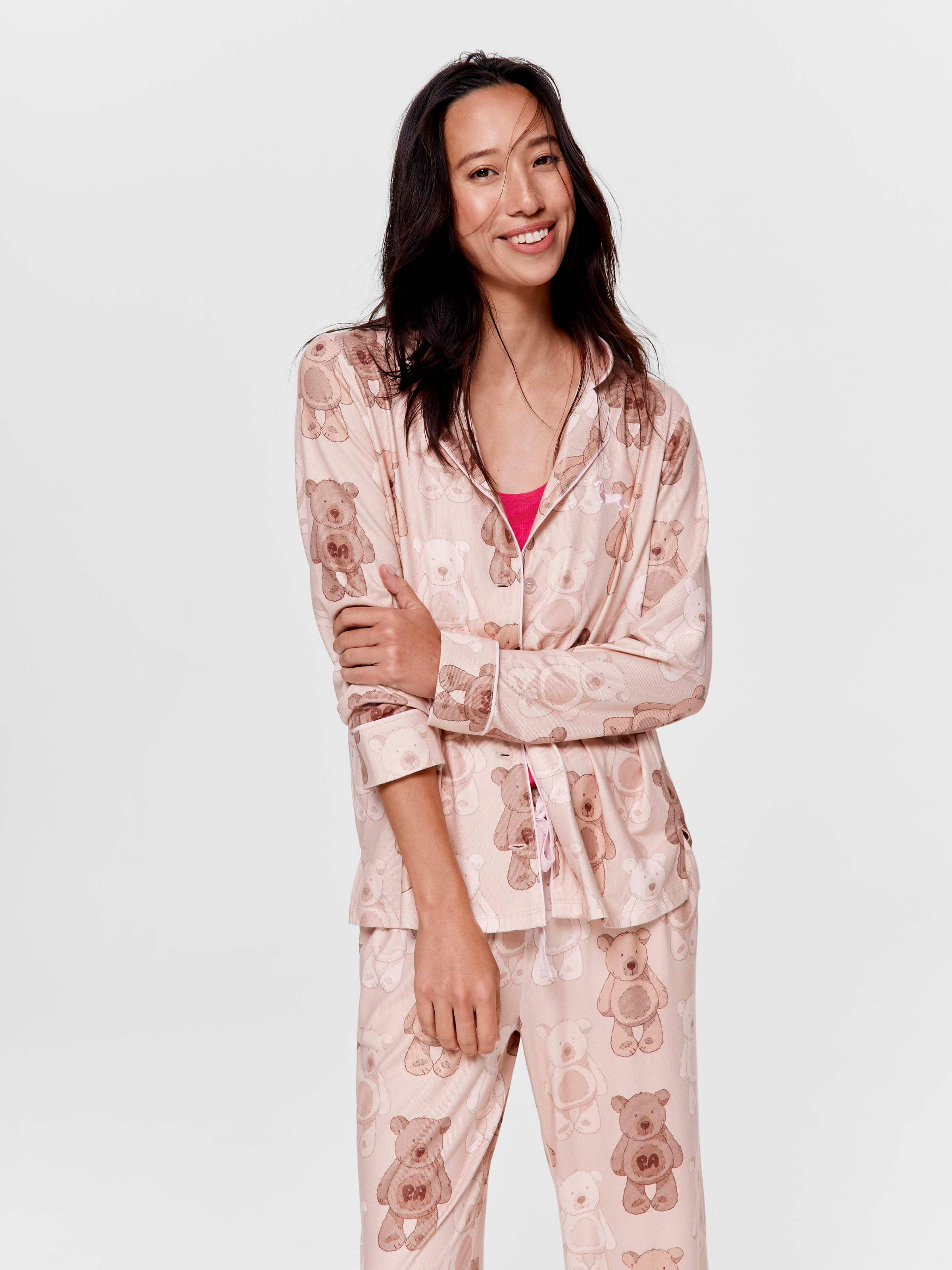 Teddy Plush Long Pj Set