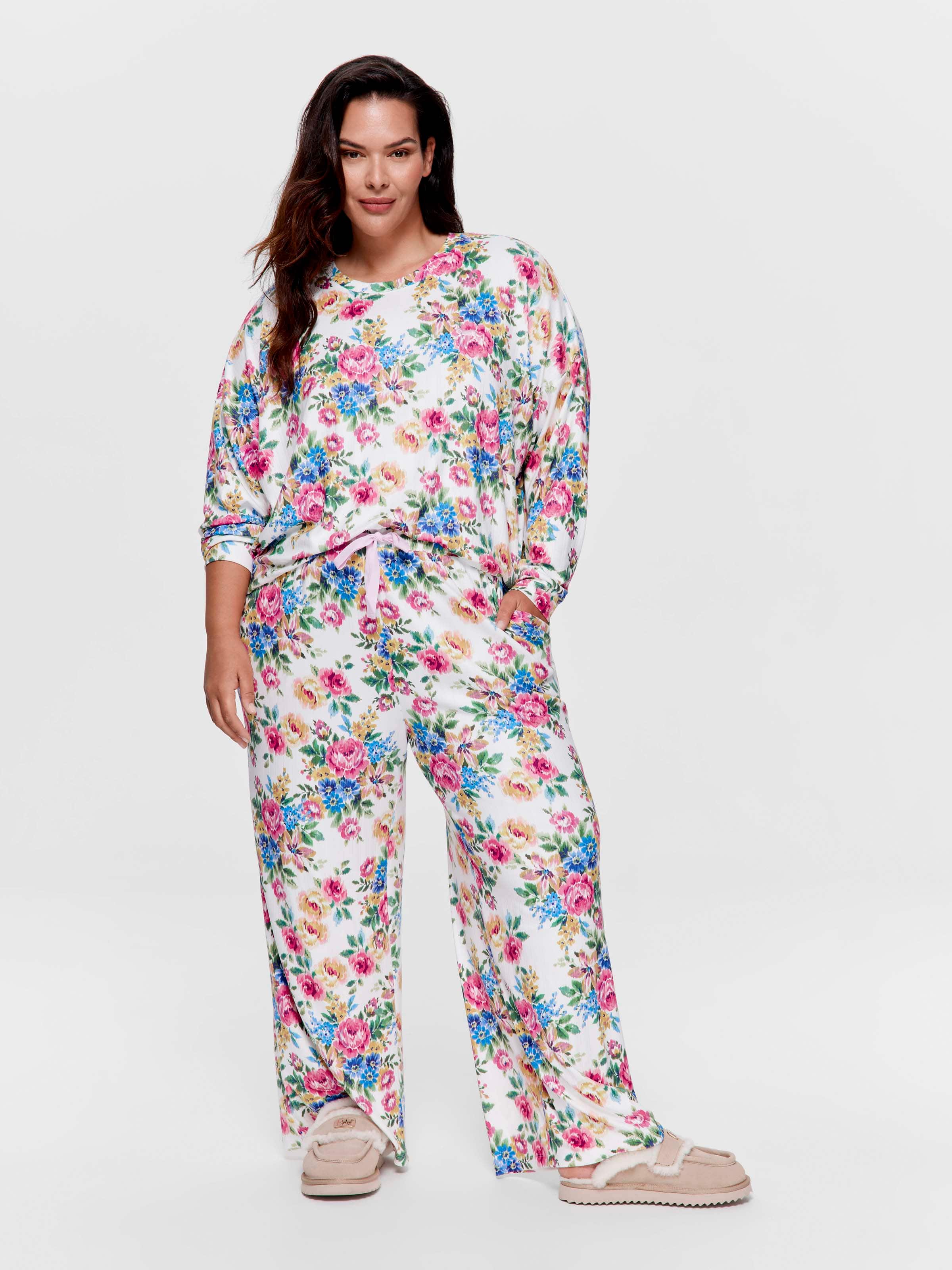 P.A. Plus Wallpaper Plush Straight Leg Pj Pant
