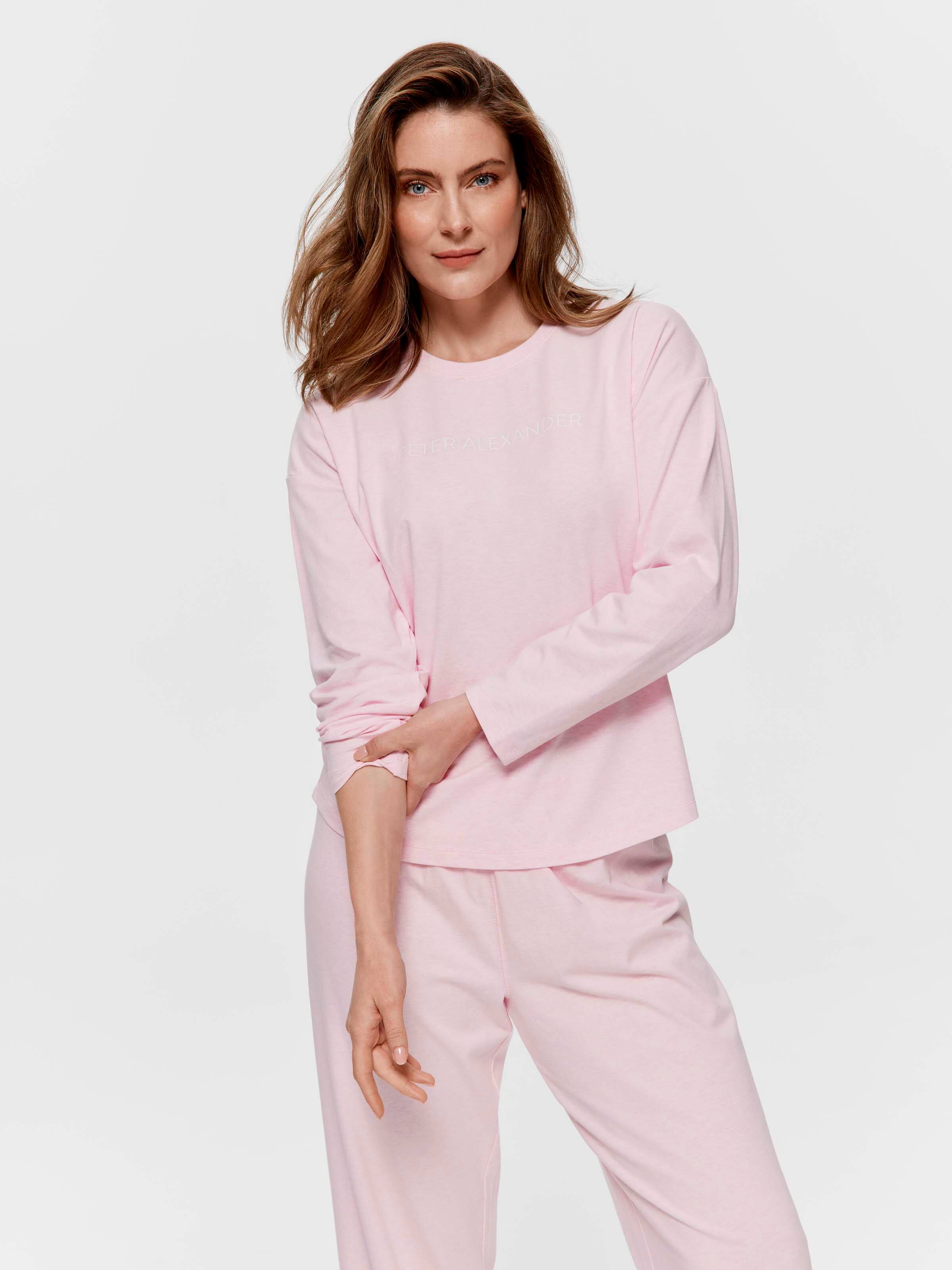 Pink Marle Oversized Long Sleeve Top