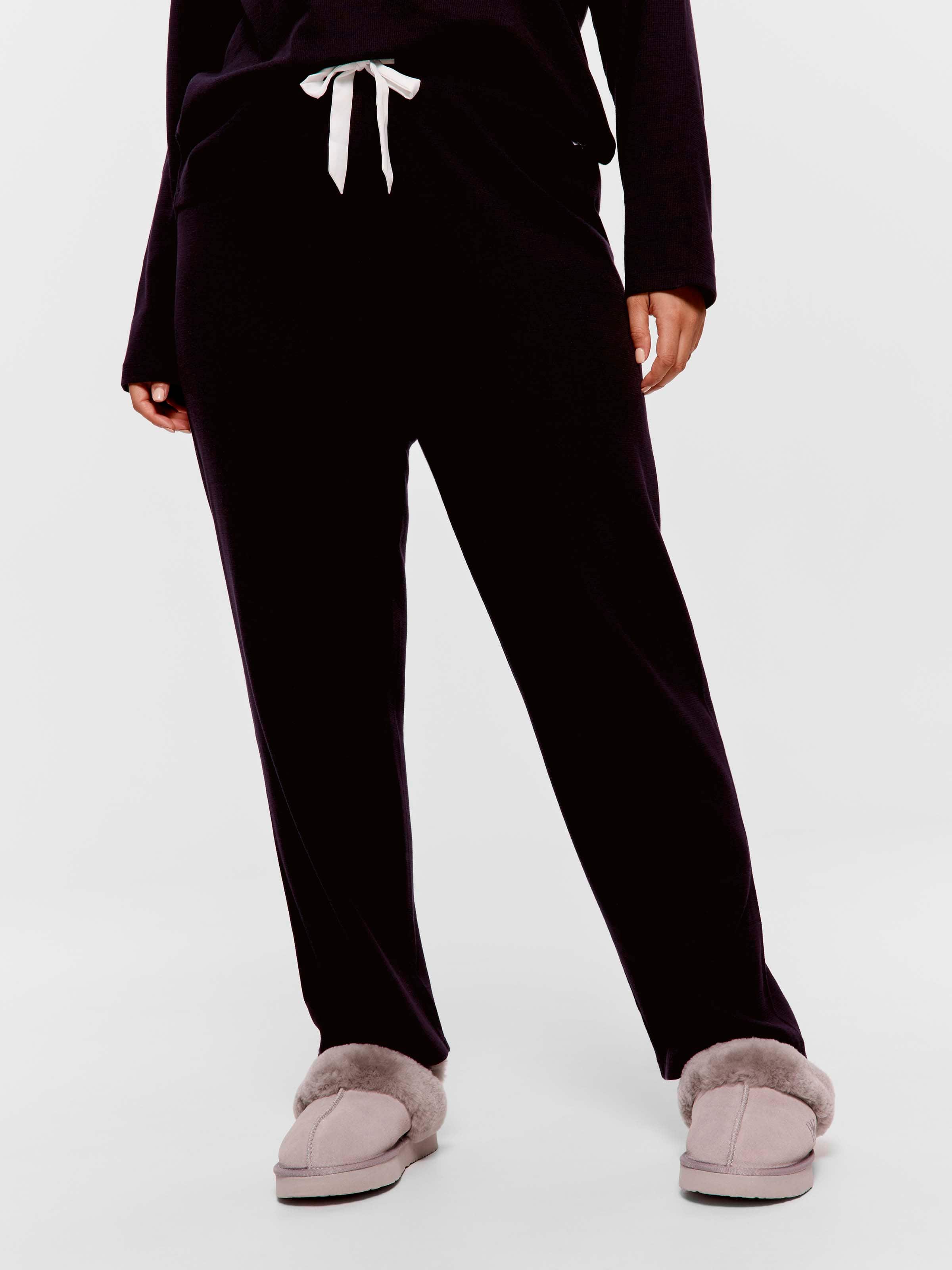 P.A. Plus Black Waffle Tapered Pj Pant