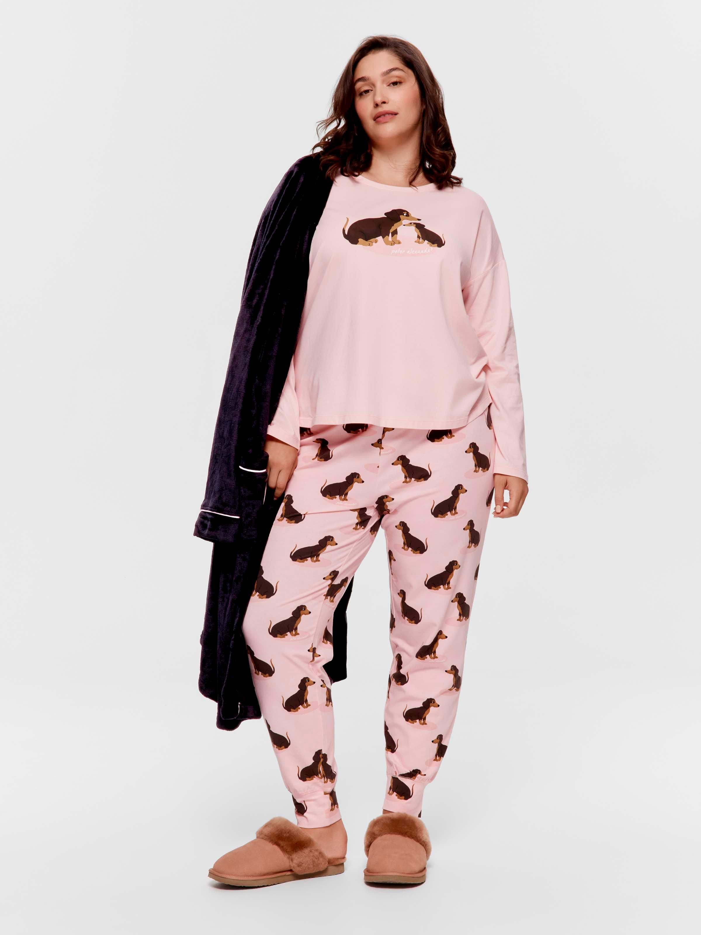 P.A. Plus Dachshund Cuddle Long Pj Set