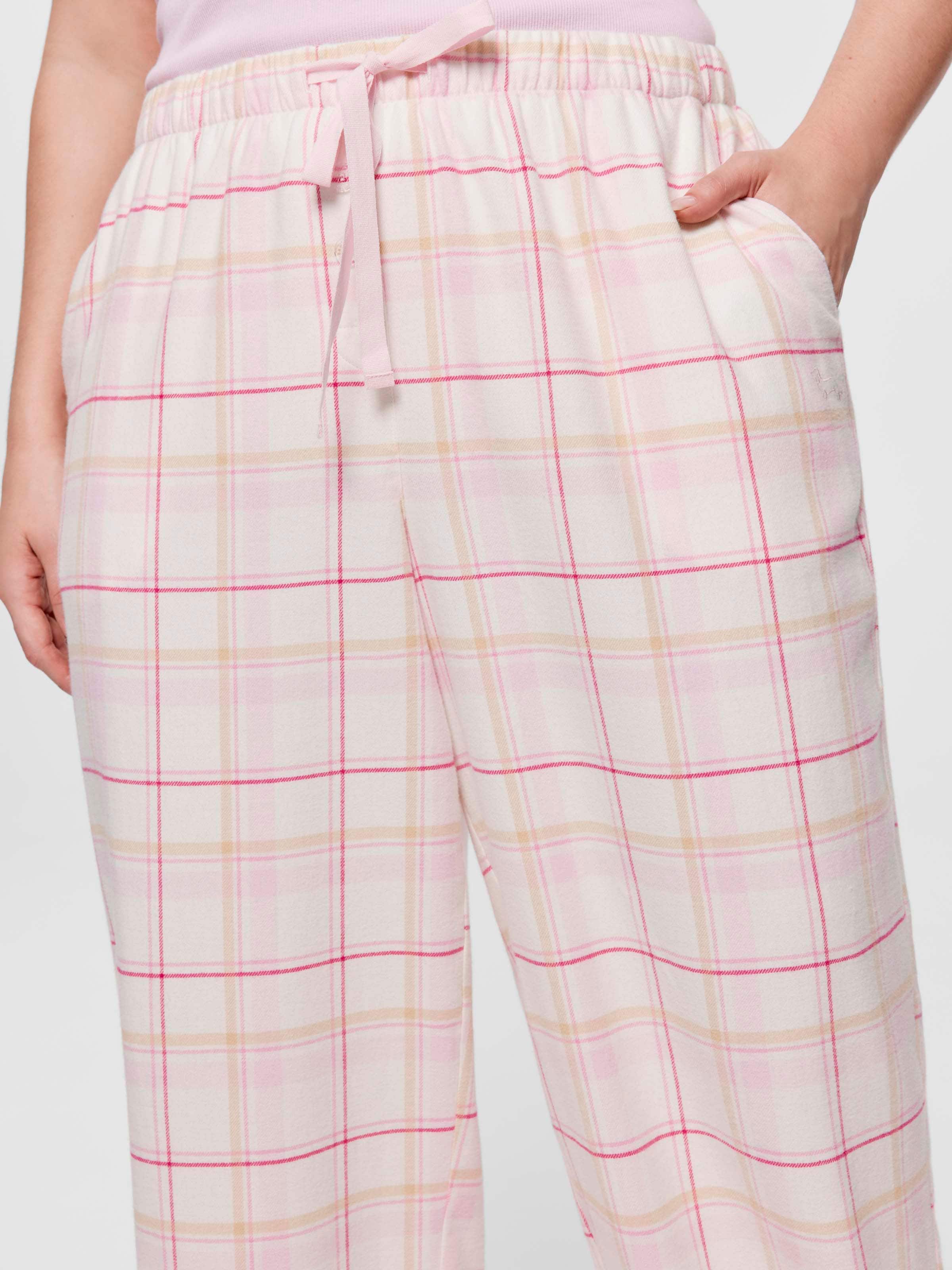 P.A. Plus Biscuit Check 100% Cotton Flannelette Classic Pj Pant